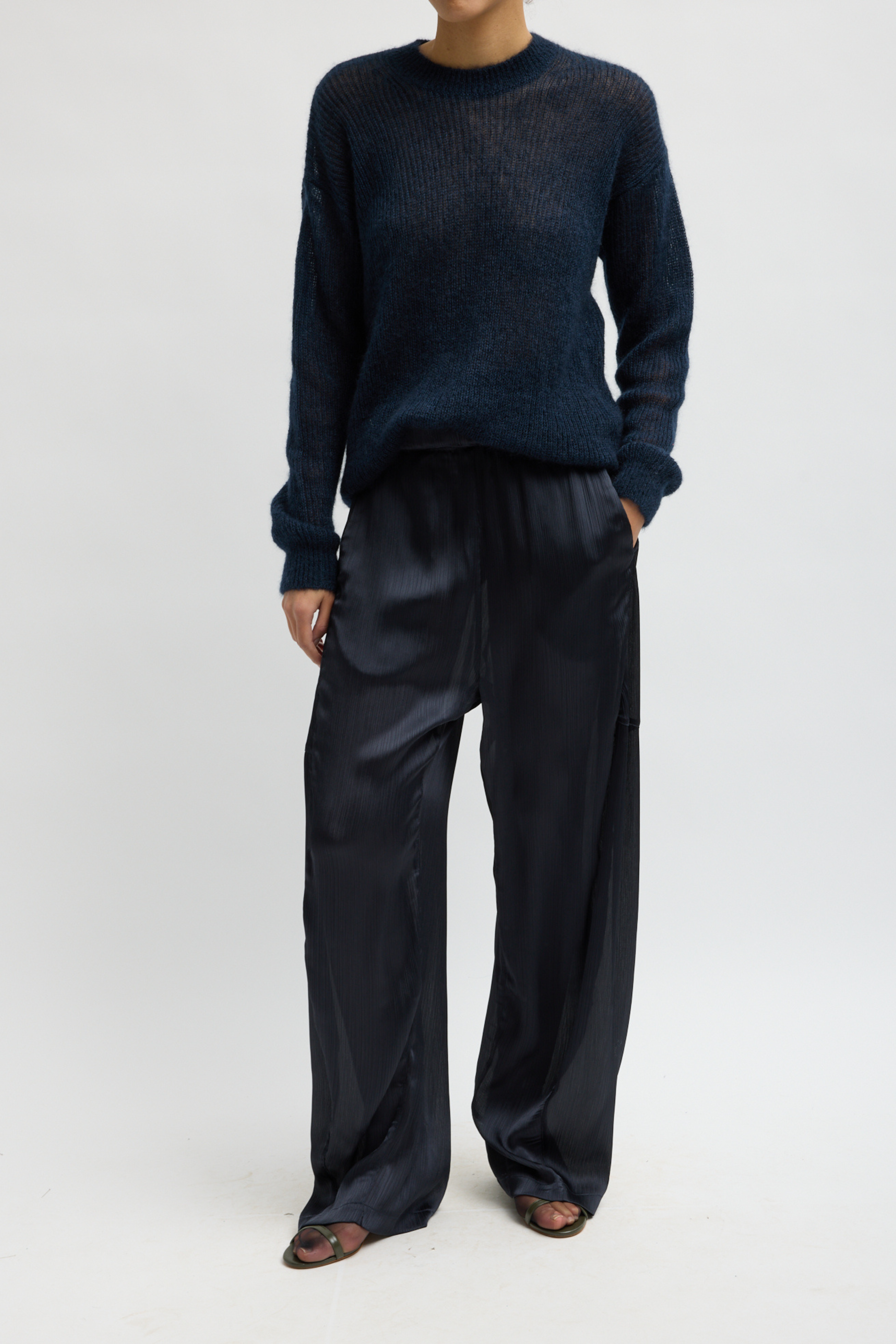 Matte Satin Plisse Winslow Pant