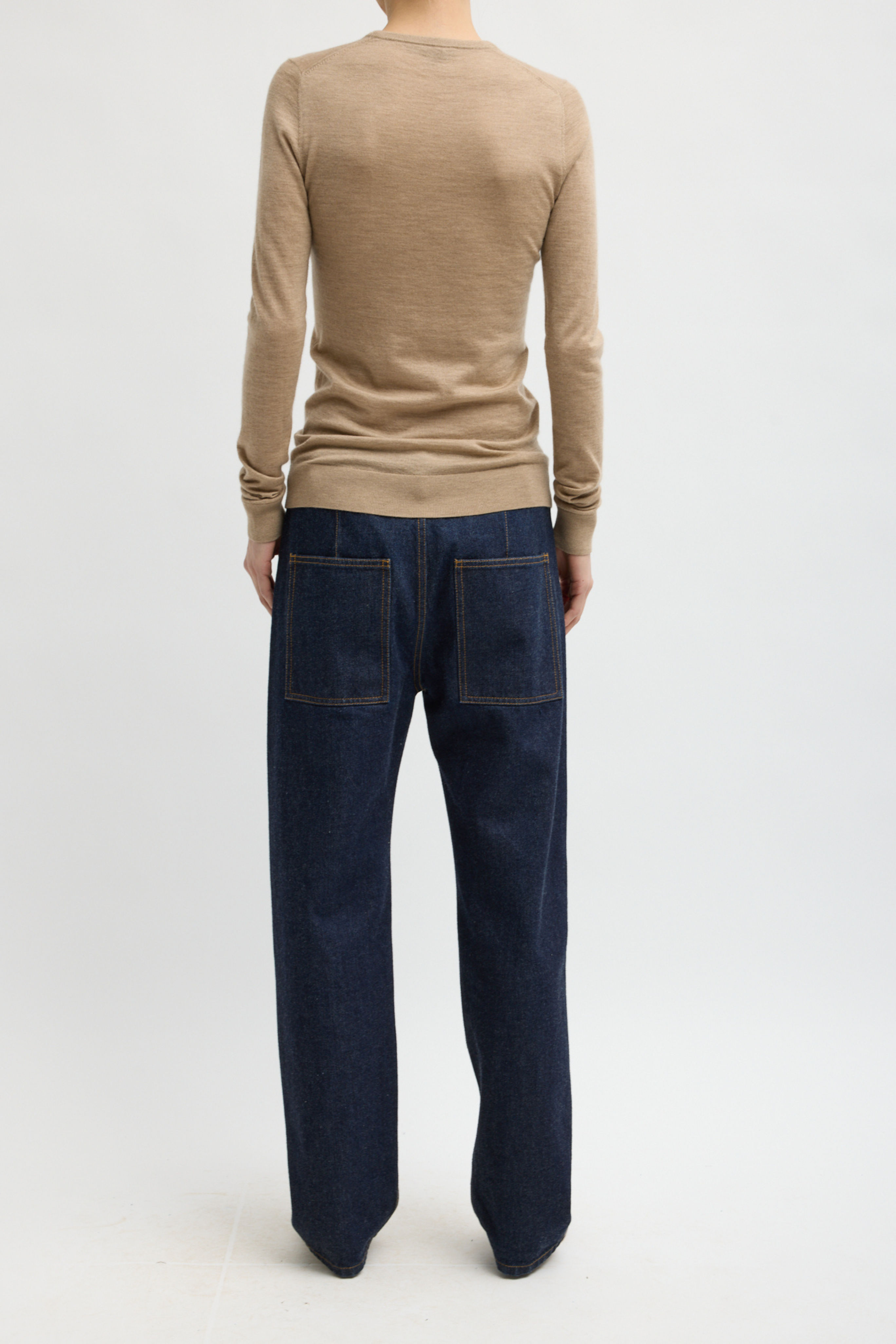 Tissue Cashmere Crewneck Pullover - Oatmeal