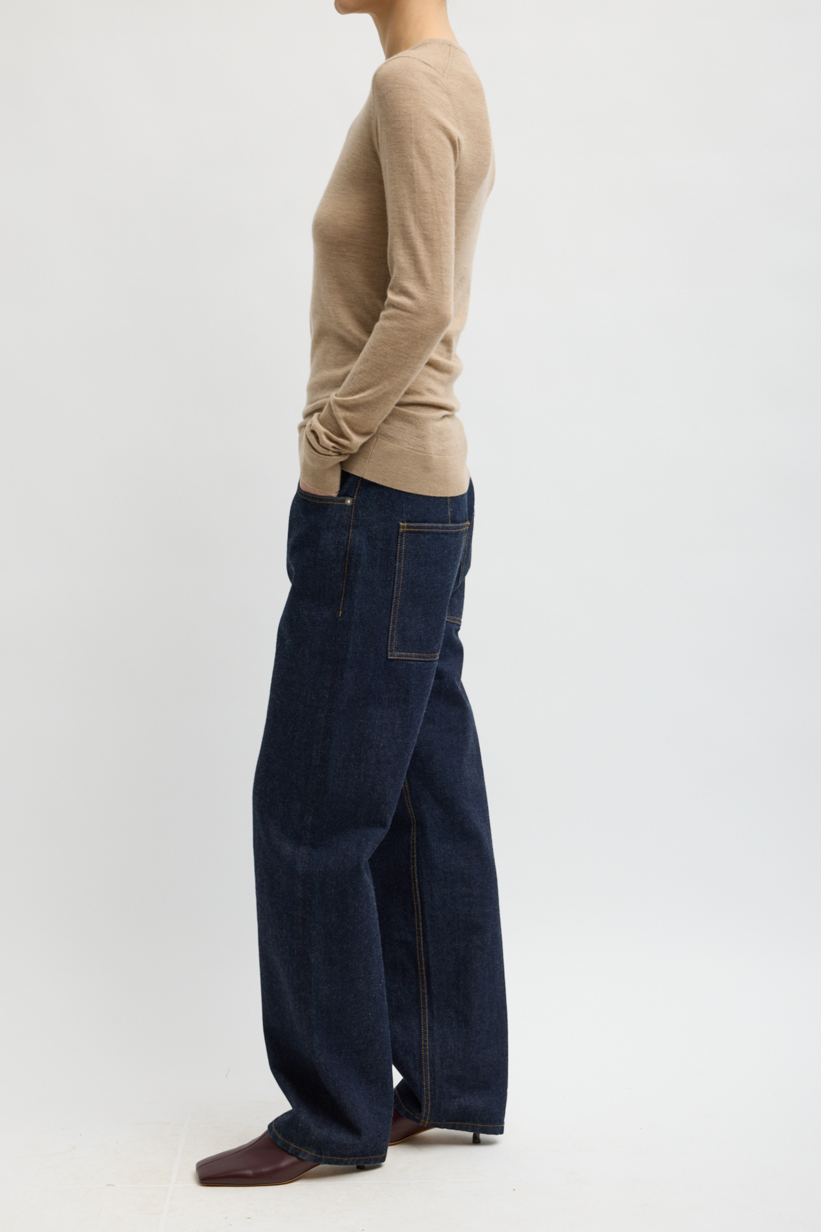 Tissue Cashmere Crewneck Pullover - Oatmeal