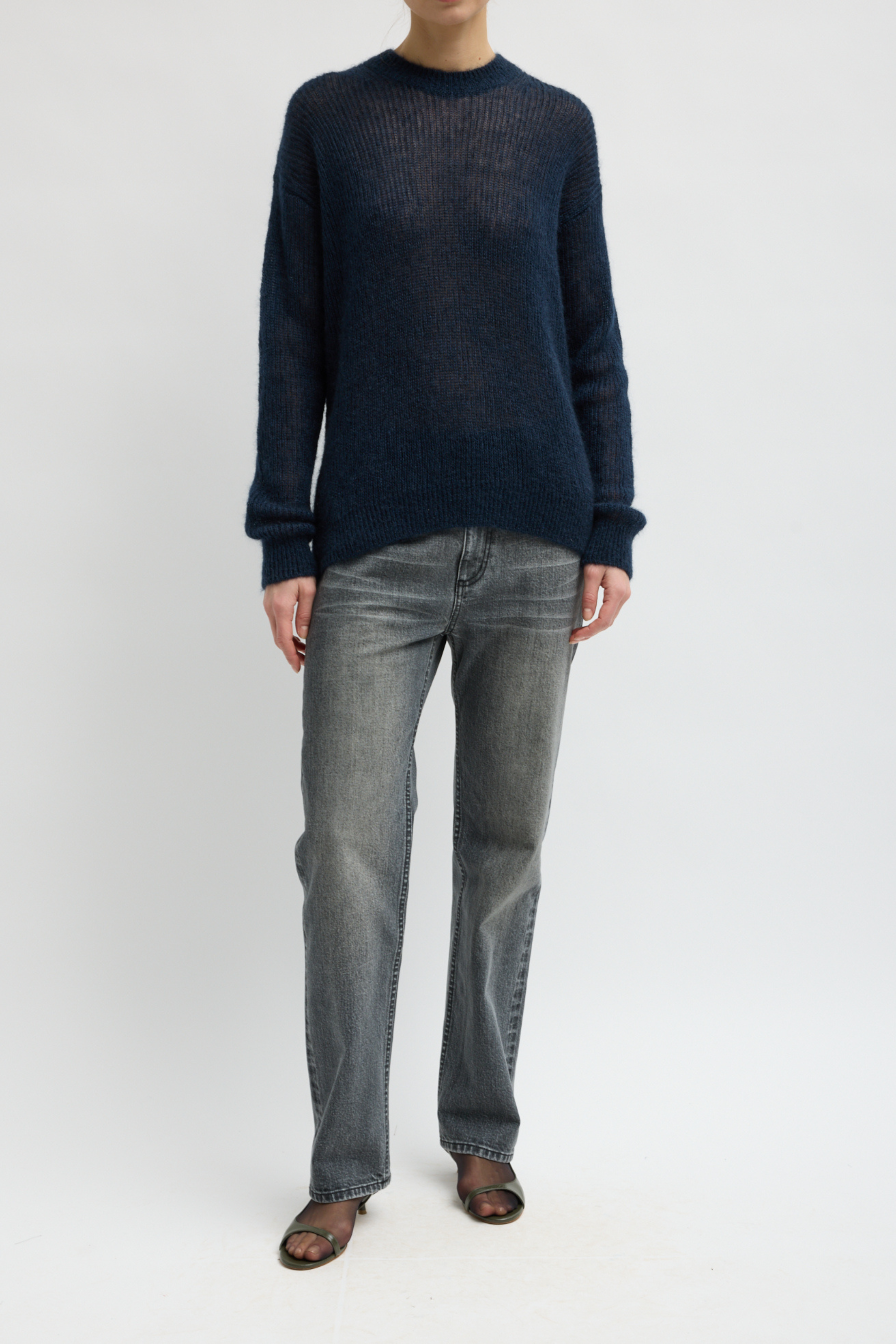 Black Stretch Selvedge Denim Charlotte Jean