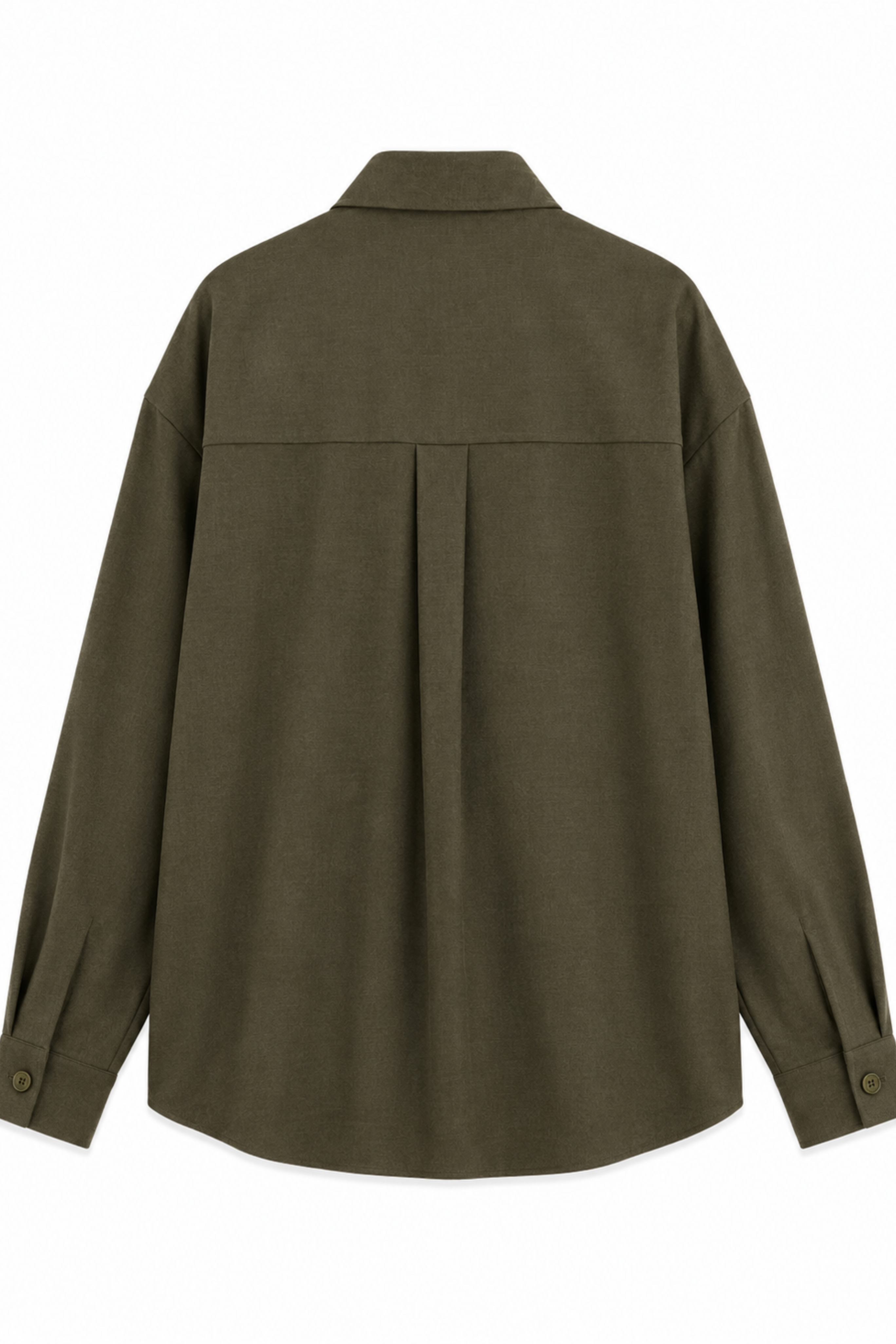 Cozy Flannel Long Sleeve Shirt With Overlap Detail