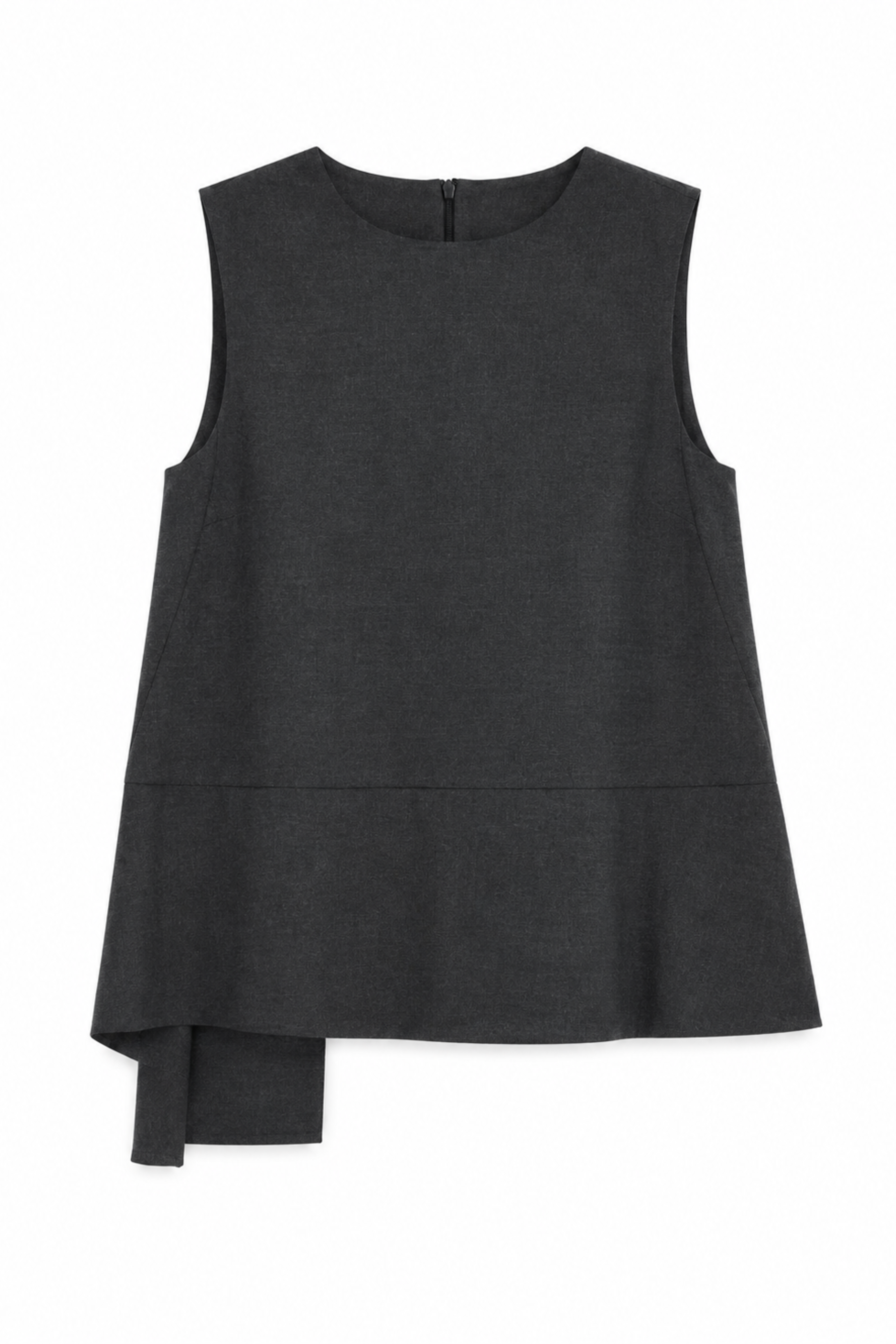 Cozy Flannel Asymmetrical Sleeveless Top