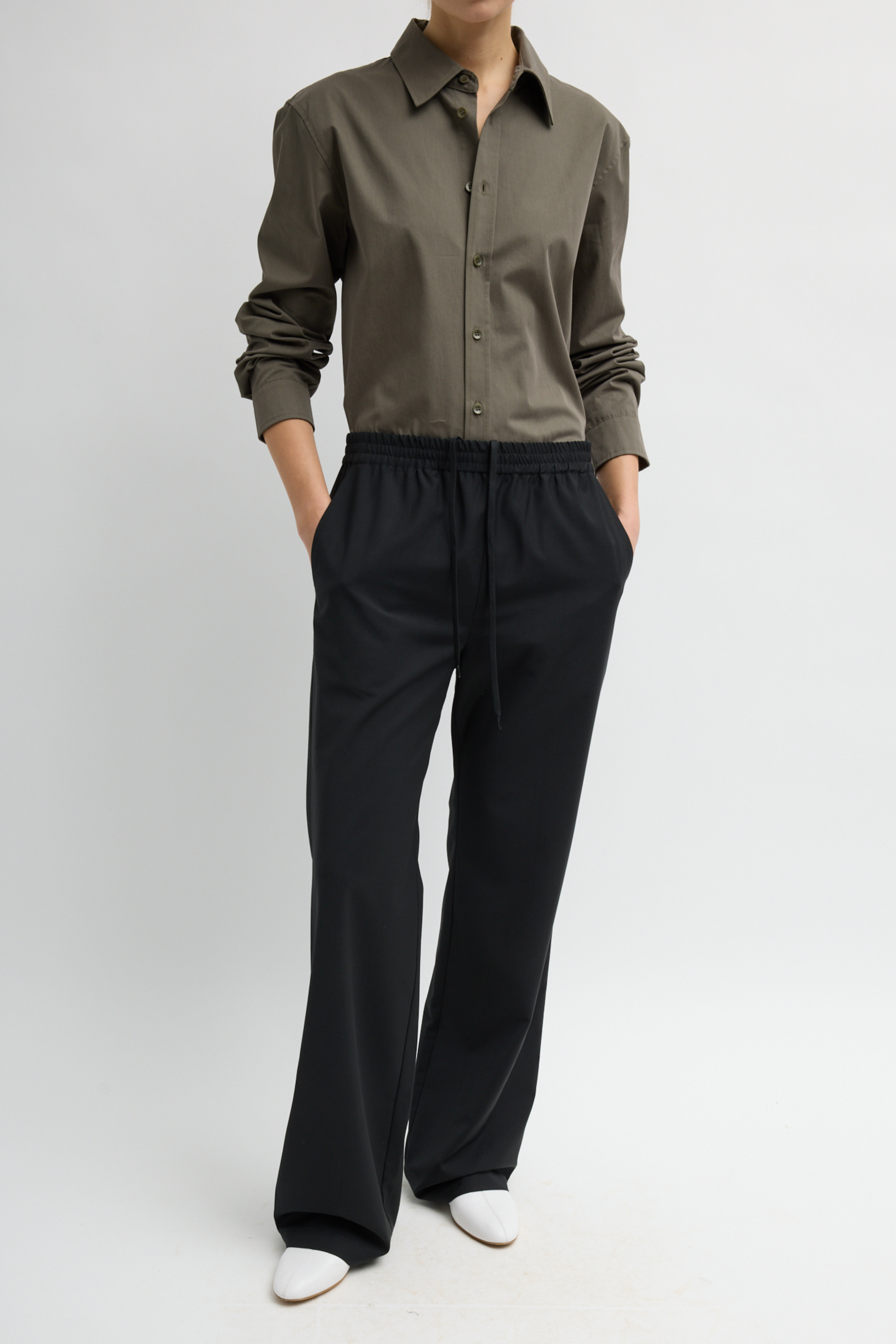 Tropical Wool Charles Trouser - Black