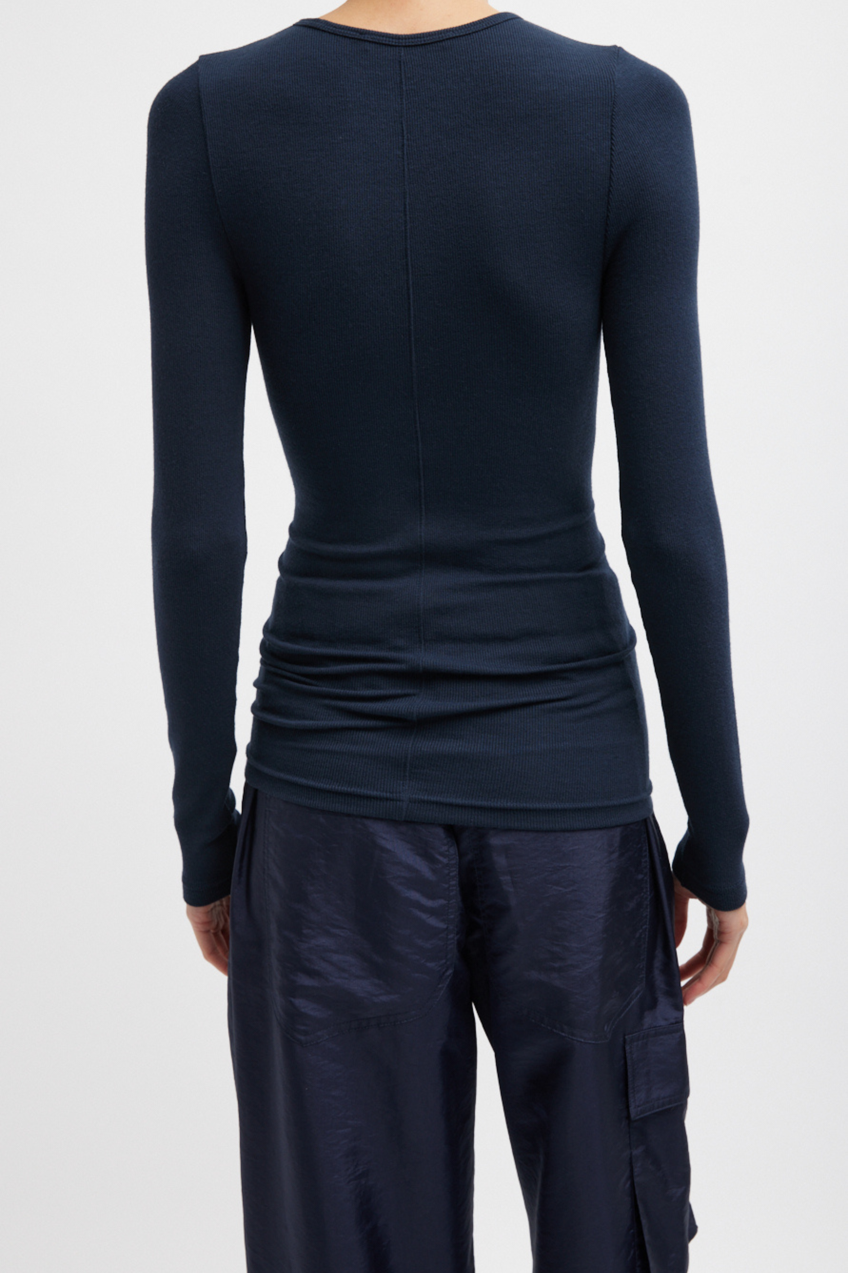 Circular Ribbed Crewneck Pullover T
