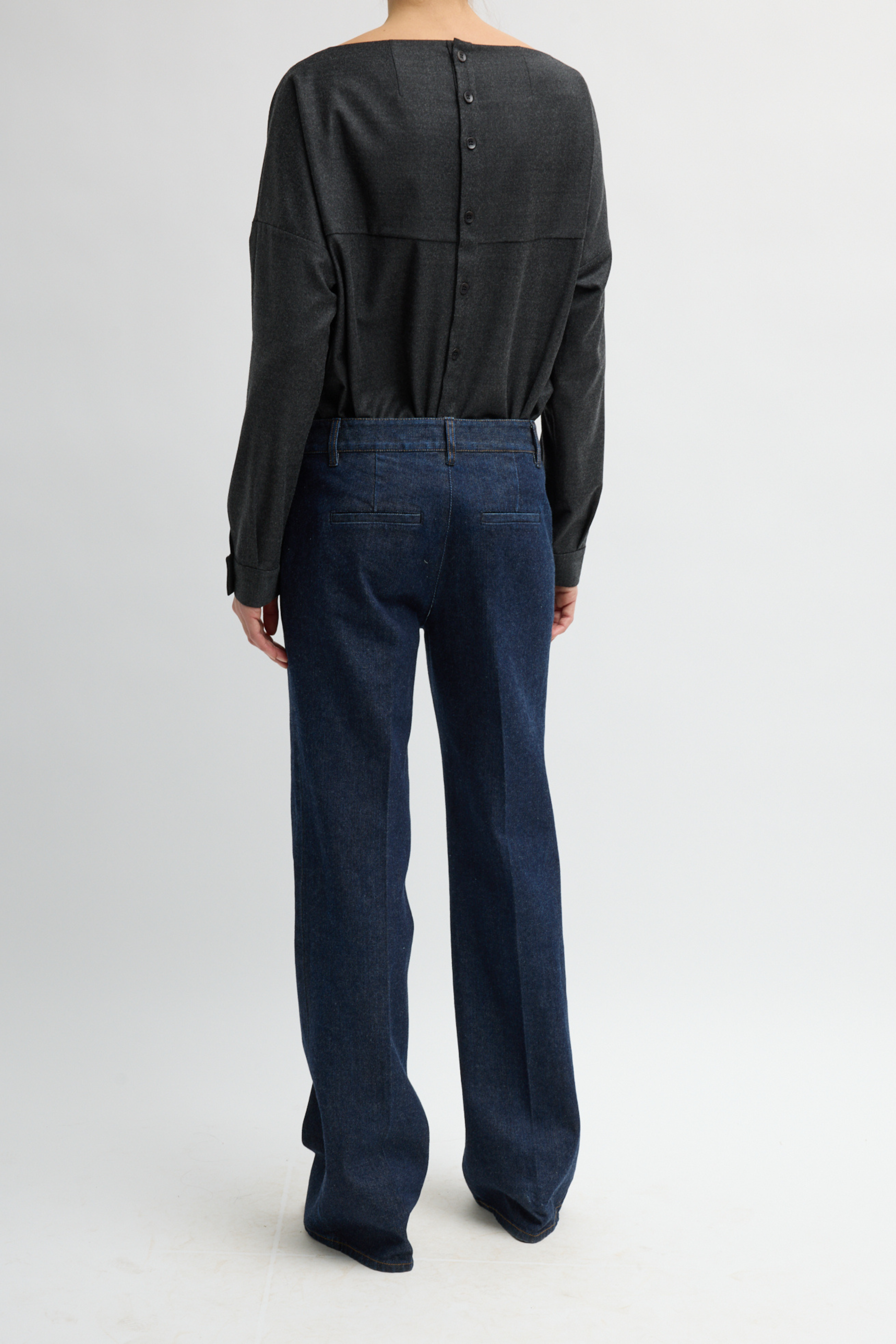 Indigo Denim Pat Trouser Jean