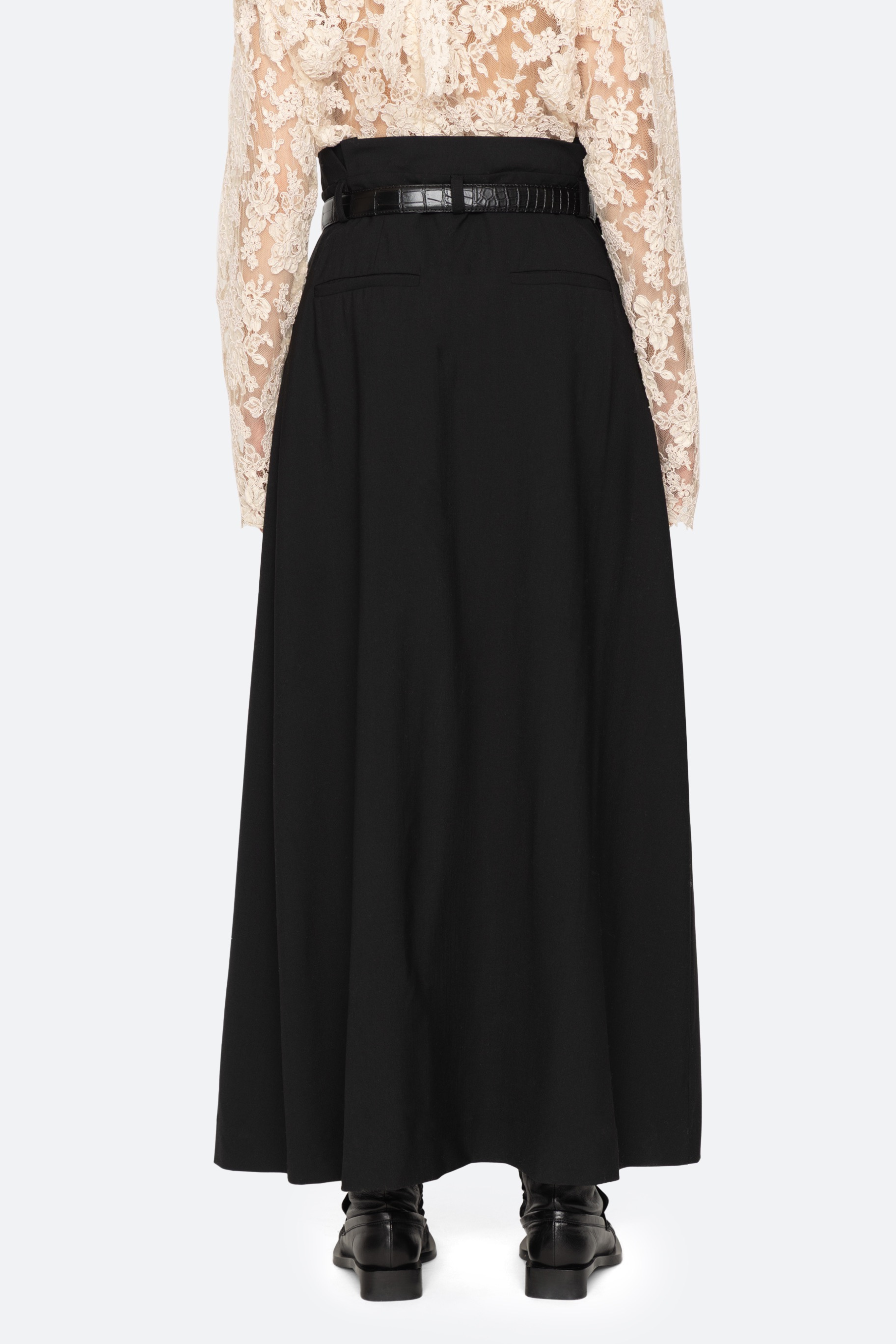 Remi Tropical Maxi Skirt With Belt