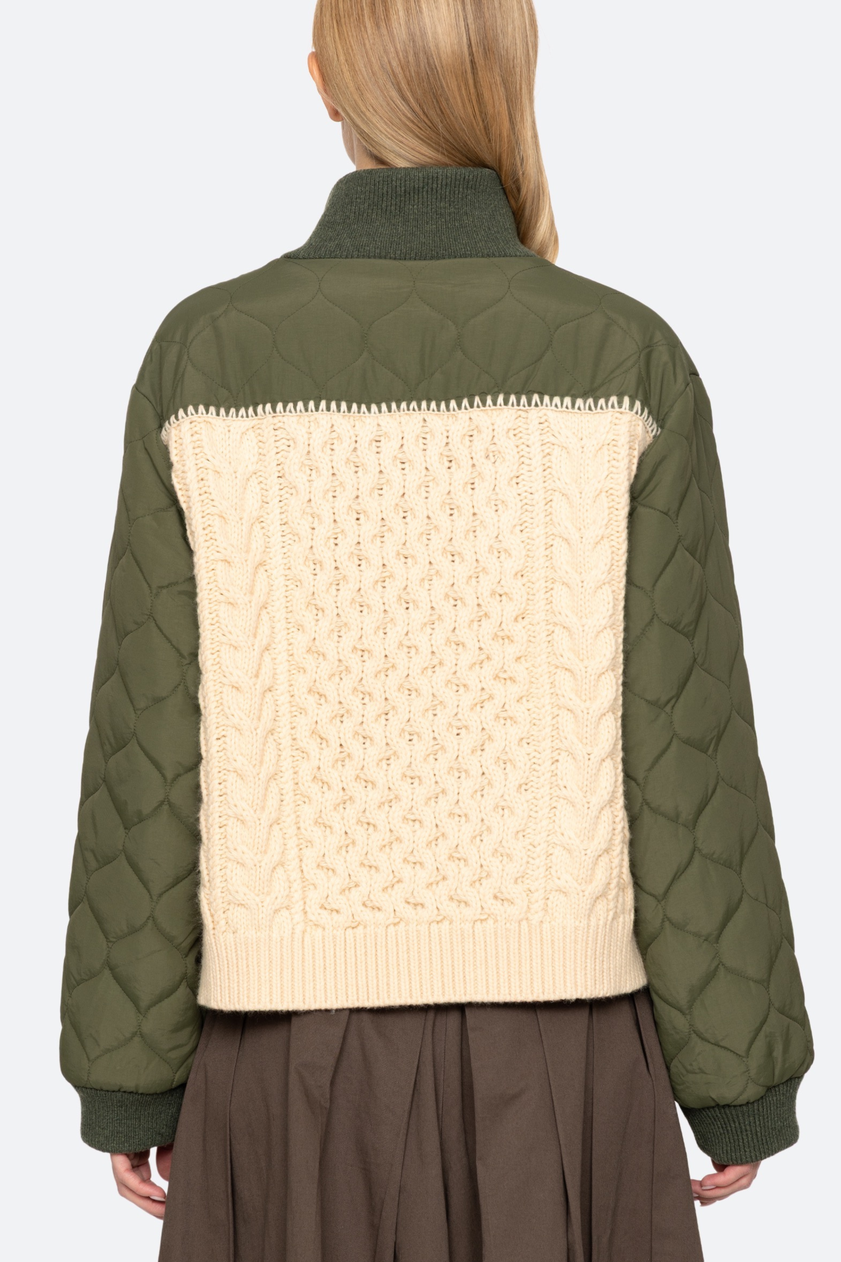 Allen Cable Half Zip Combo Pullover