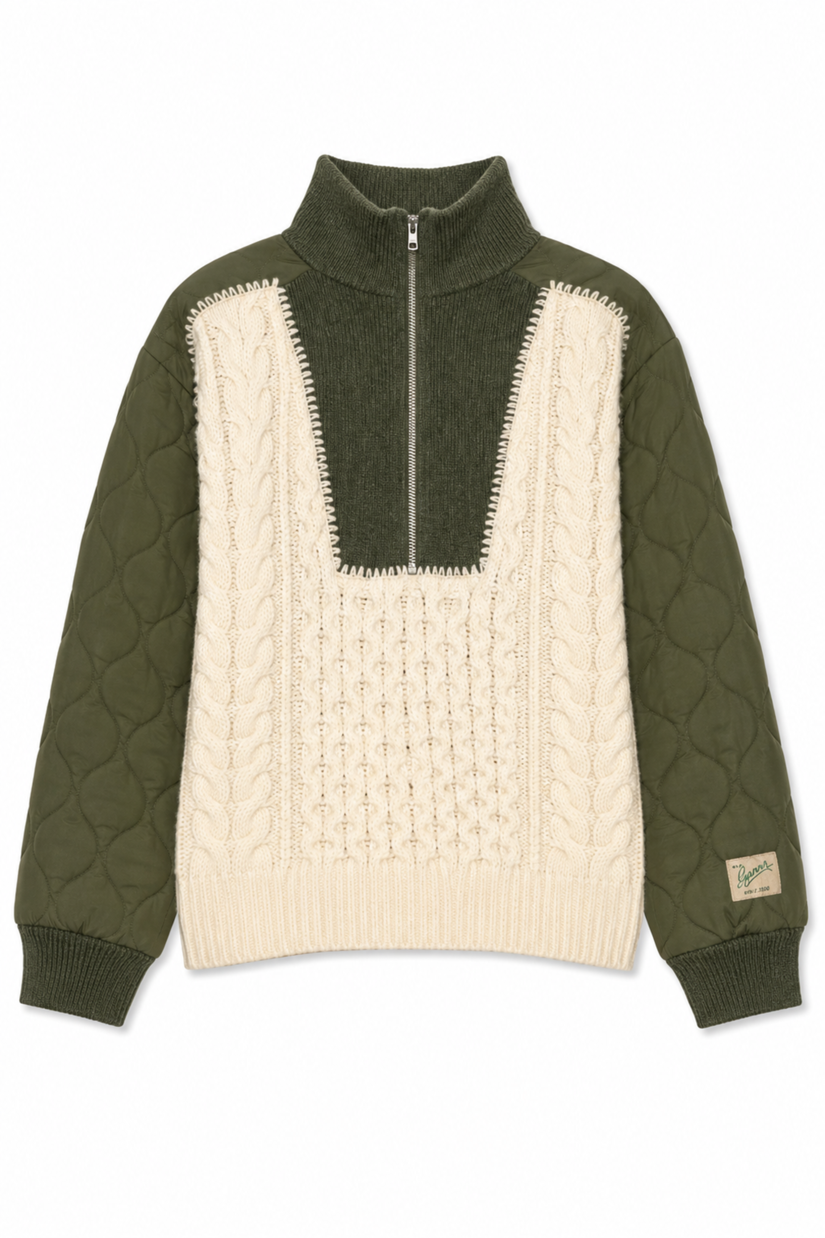 Allen Cable Half Zip Combo Pullover