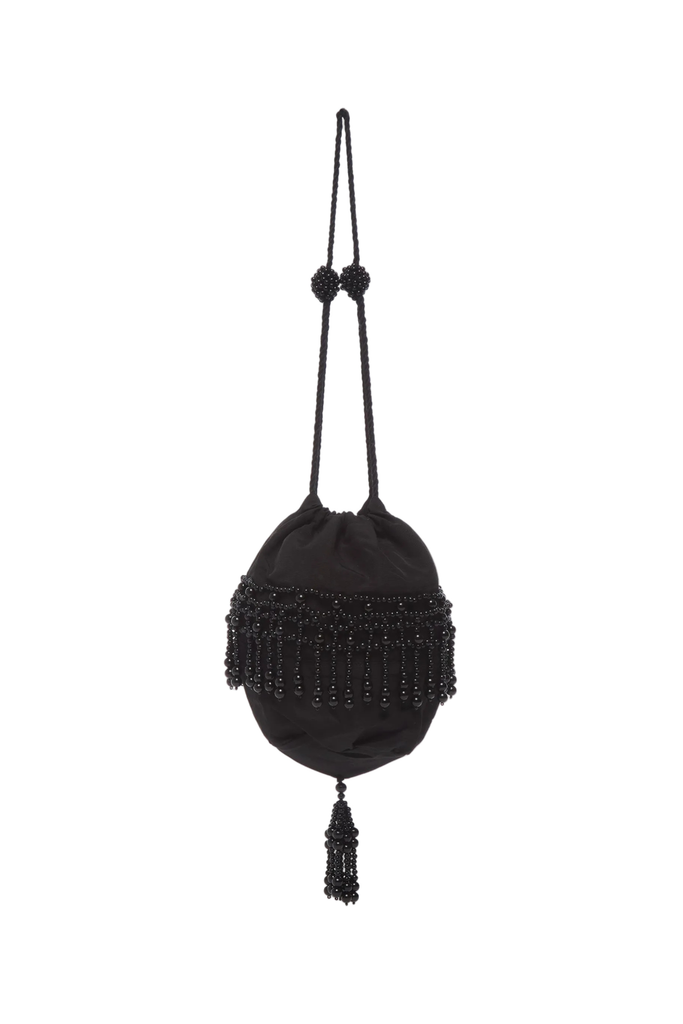Carlotta Embroidered Pouch - Black
