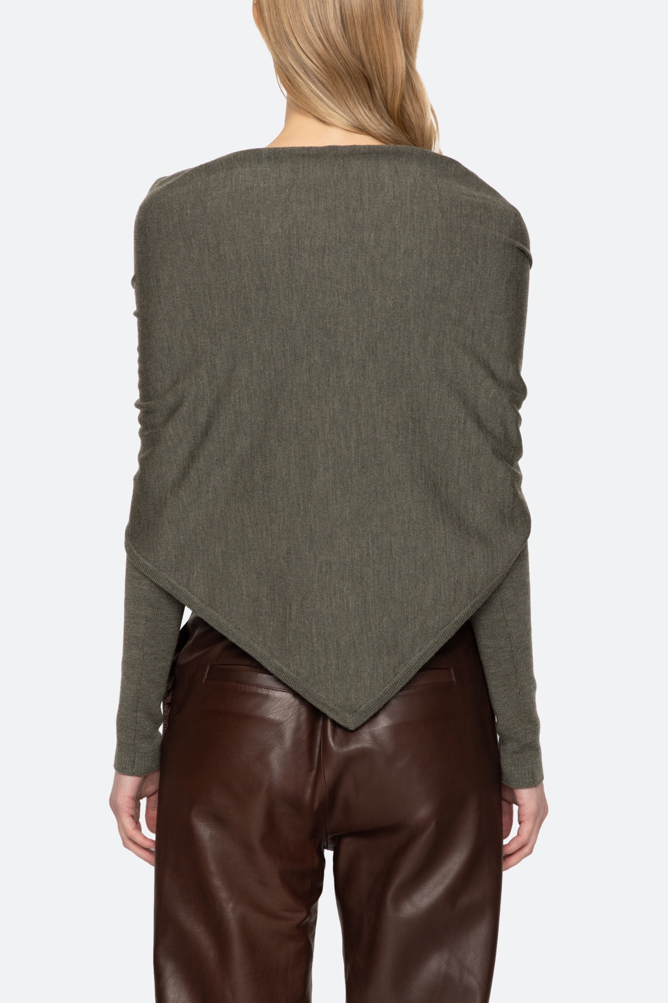 Jane Henley Sweater With Scarf