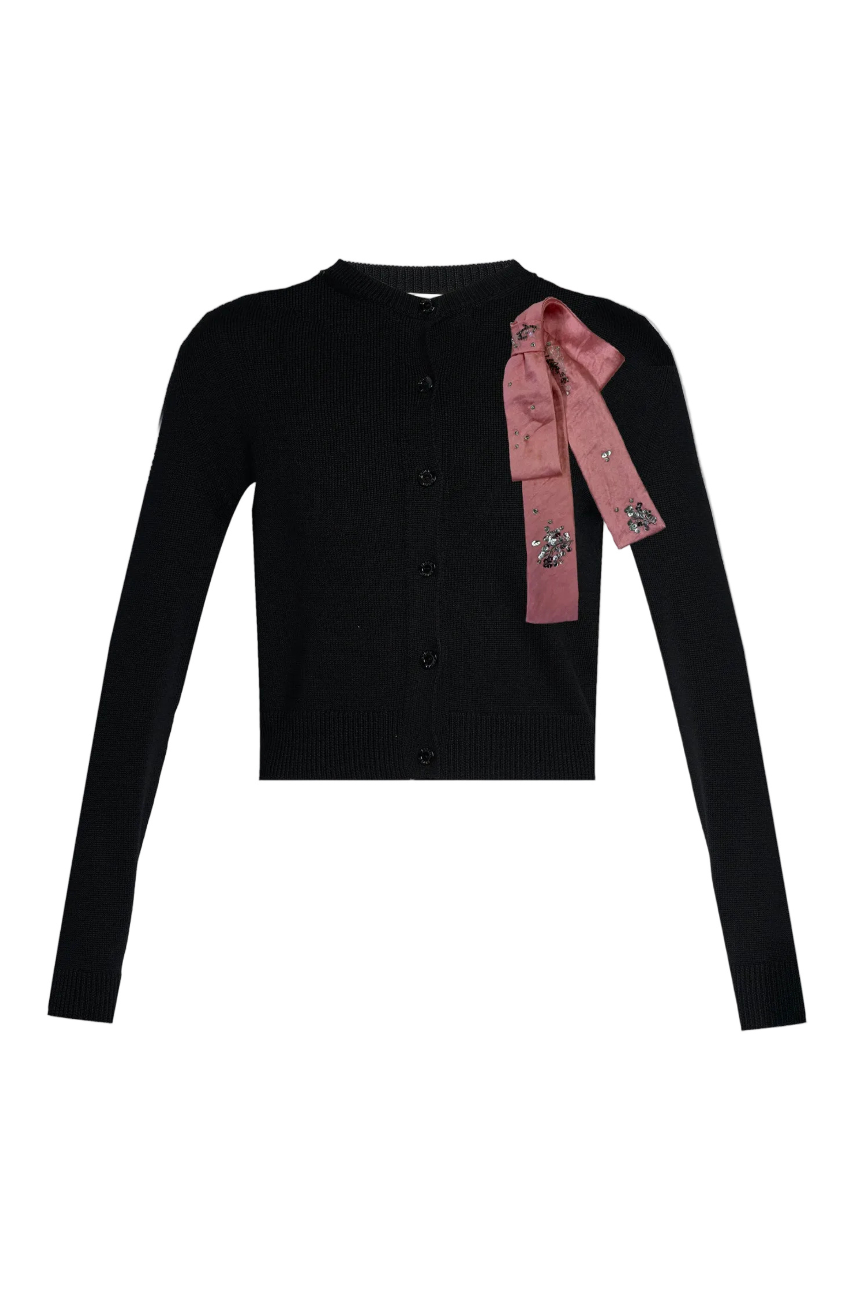 Embellished Merino Wool Cardigan