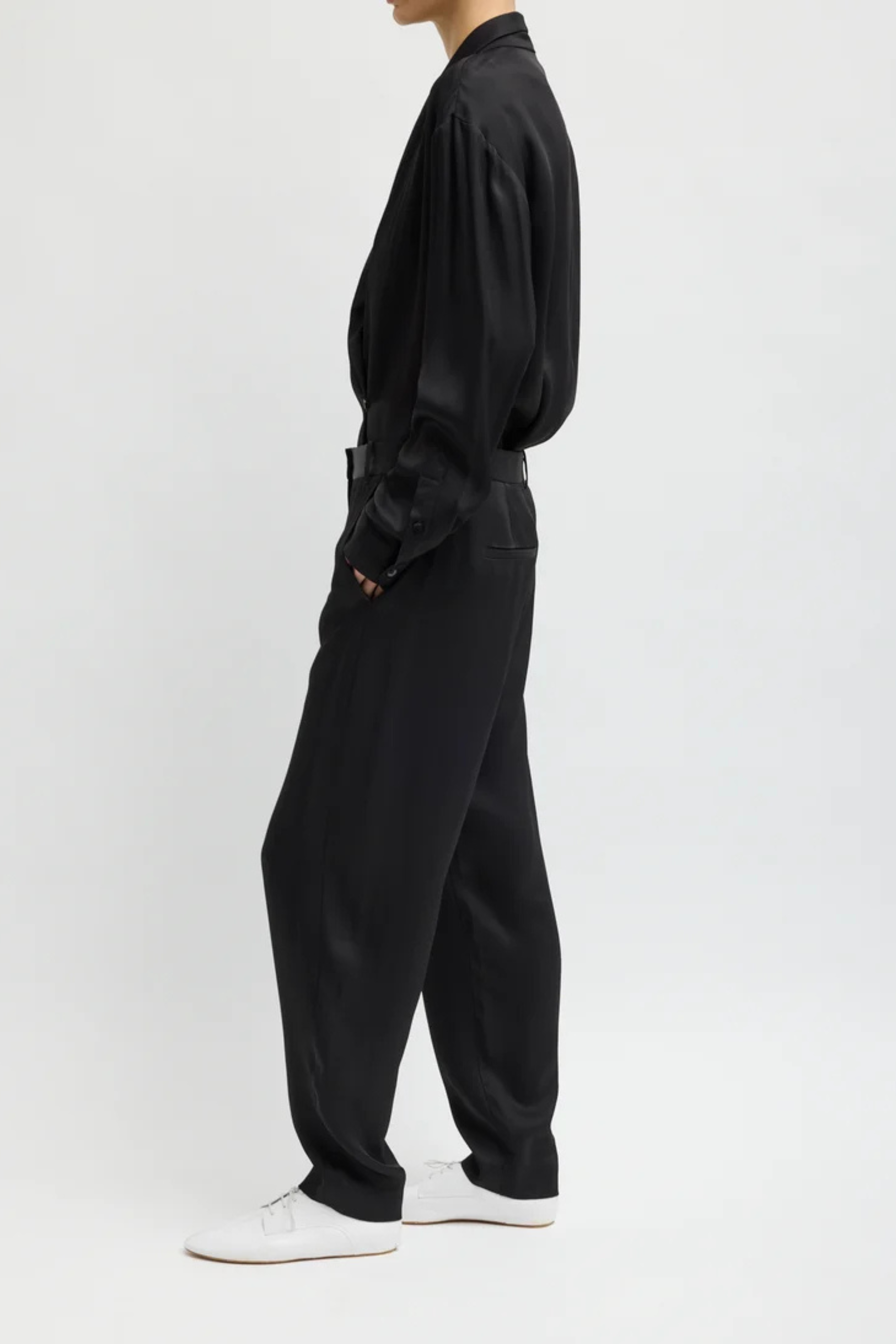 Eco Acetate Viscose Grace Trouser - Black