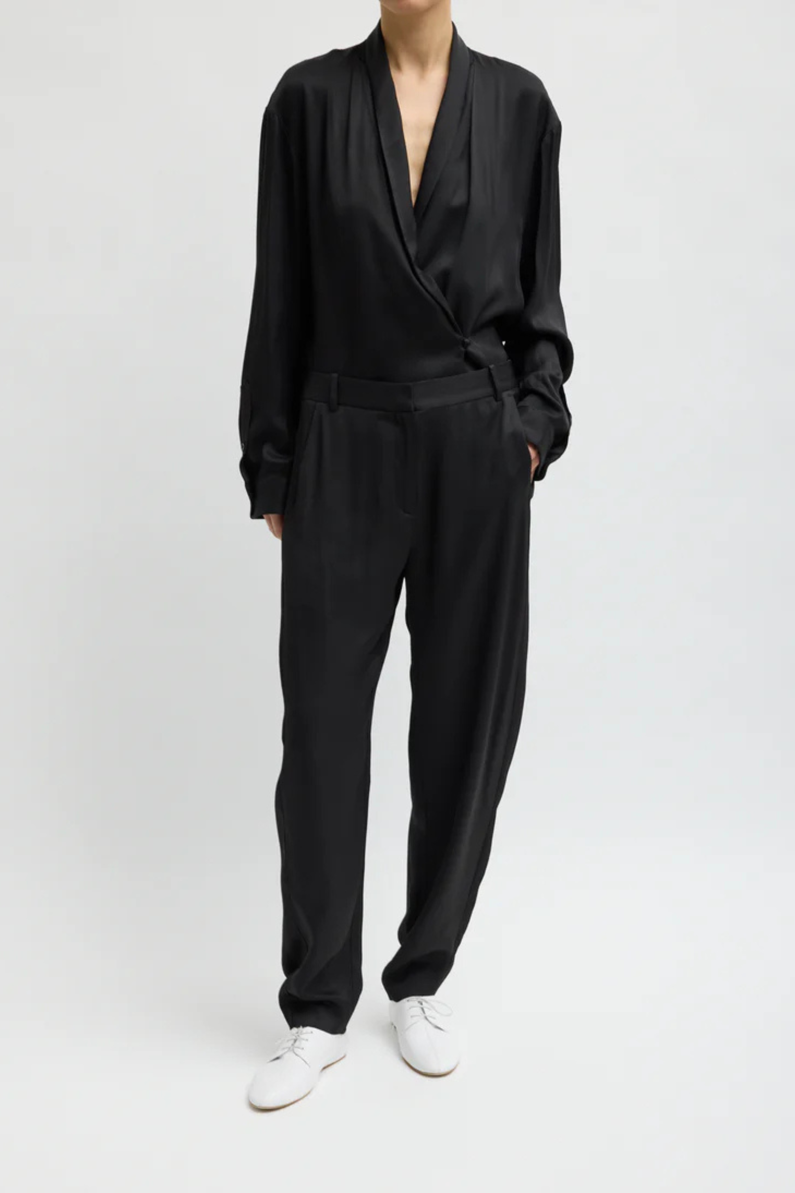 Eco Acetate Viscose Grace Trouser - Black