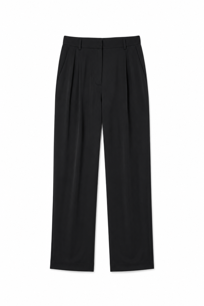 Eco Acetate Viscose Grace Trouser - Black
