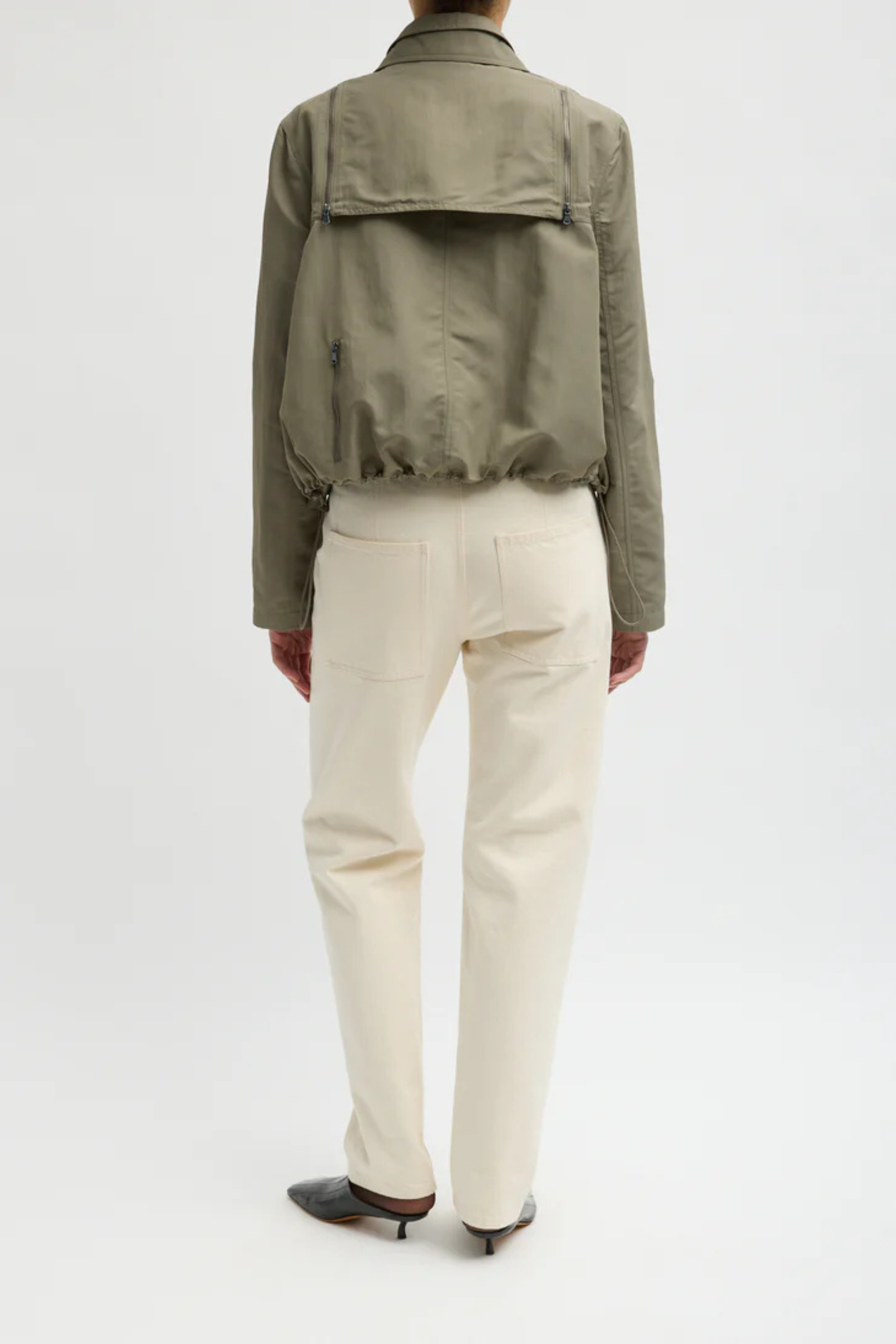 Techy Twill Trapeze Anorak Bomber - Dark Hazelnut