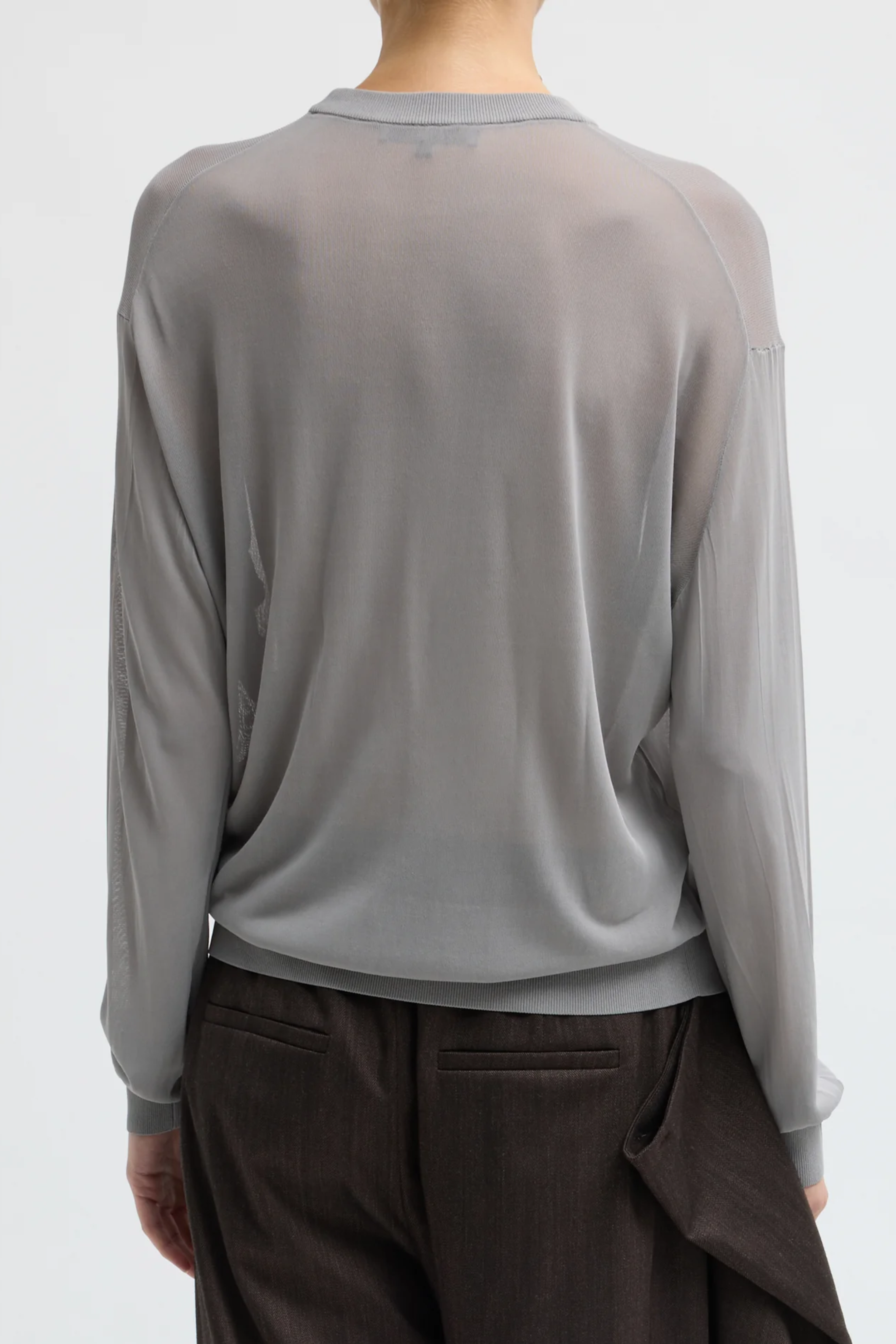 Slinky Viscose Perfect Mens Pullover - Grey