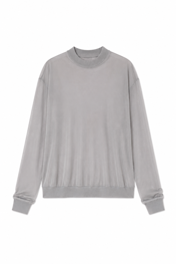 Slinky Viscose Perfect Mens Pullover - Grey