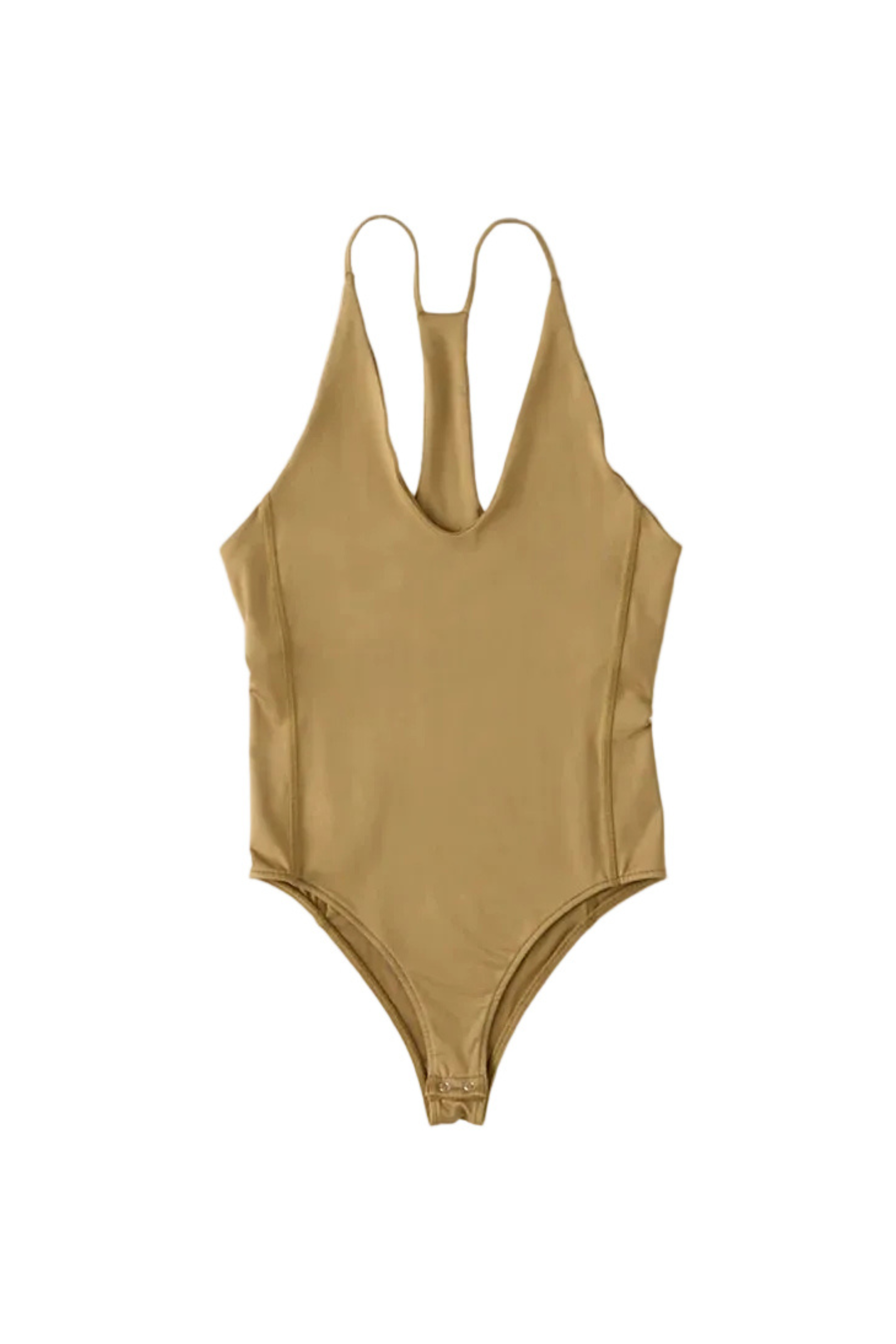 Stretch Light Weight Tech Knit Strappy Racerback - Tan