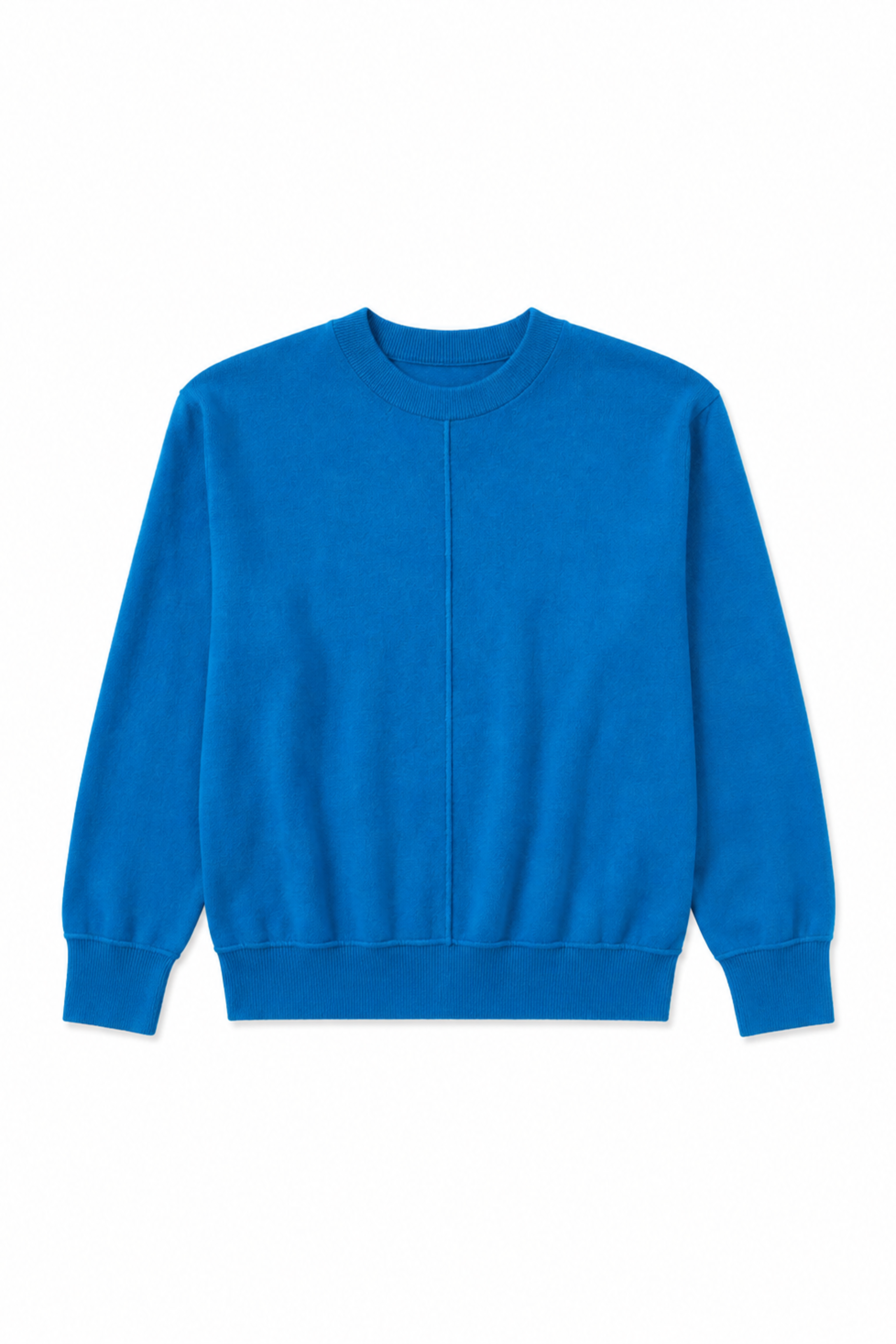 Skinlike Mercerized Wool Crewneck Pullover - Bright Blue