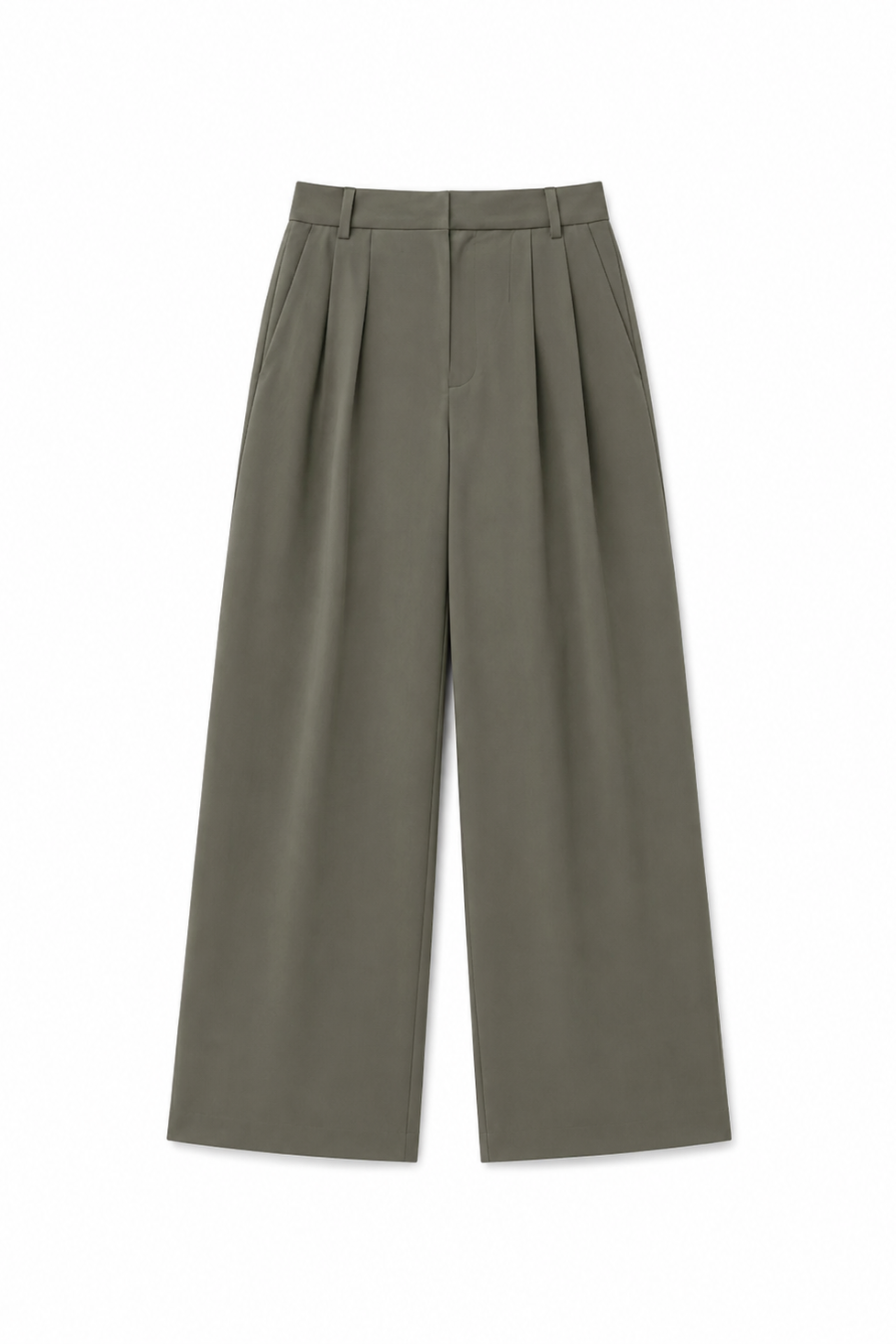Faeduardo Tropical Wool Stella Pant - Dark Stone