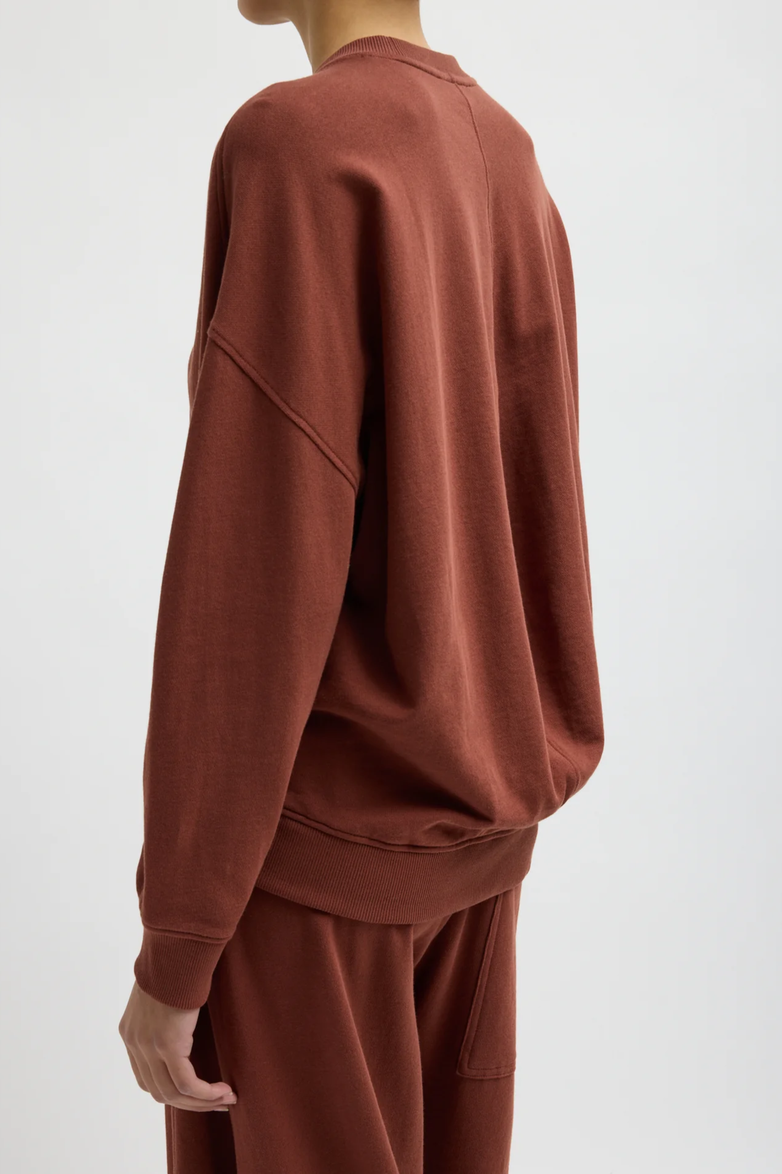 Light Weight Sweatshirting Crewneck Sweatshirt - Red Clay