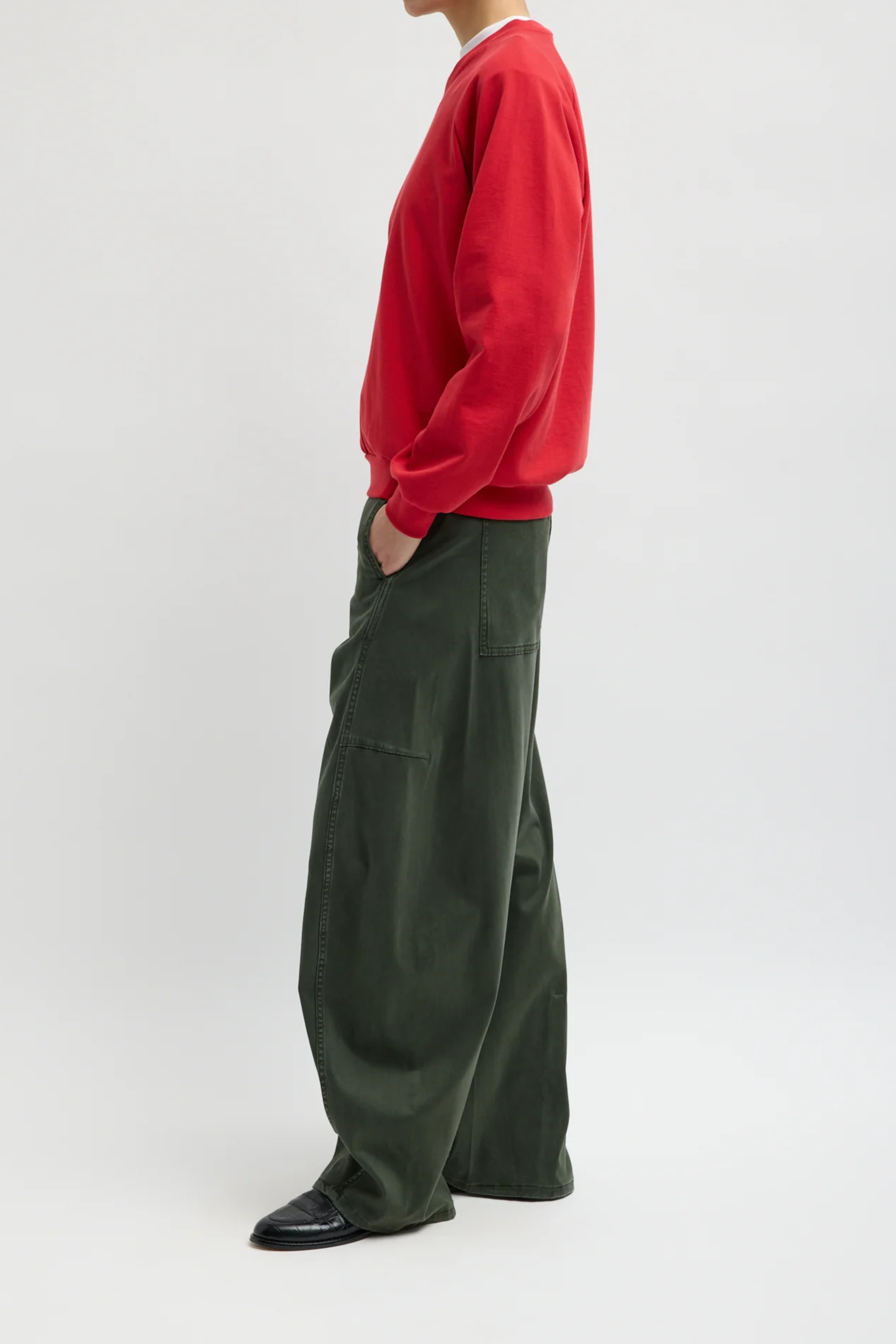 Reactive Garment Dyed Stretch Twill Sid Pant - Army Green