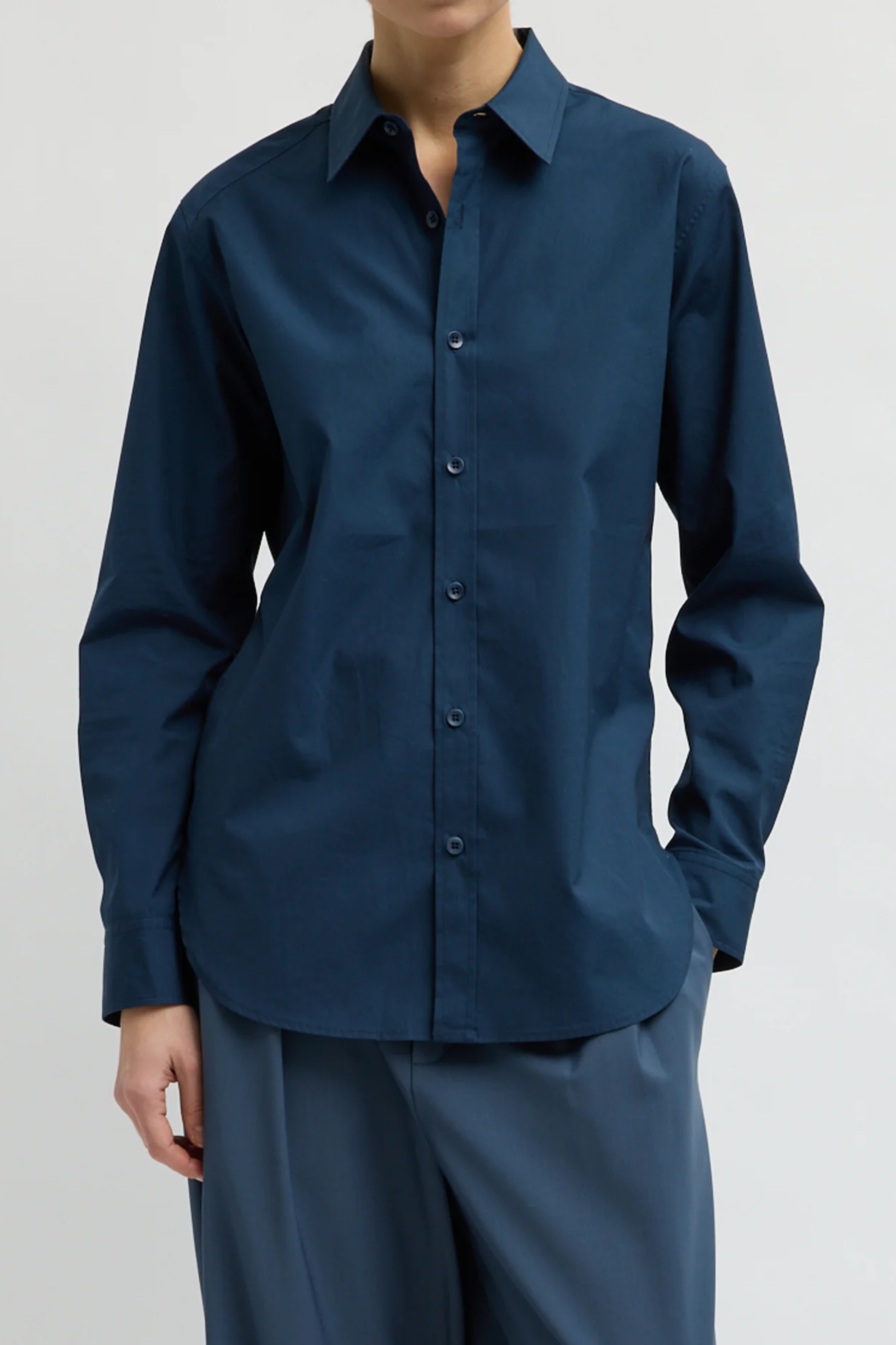 New Shirting Charlie Mens Slim Shirt - Navy
