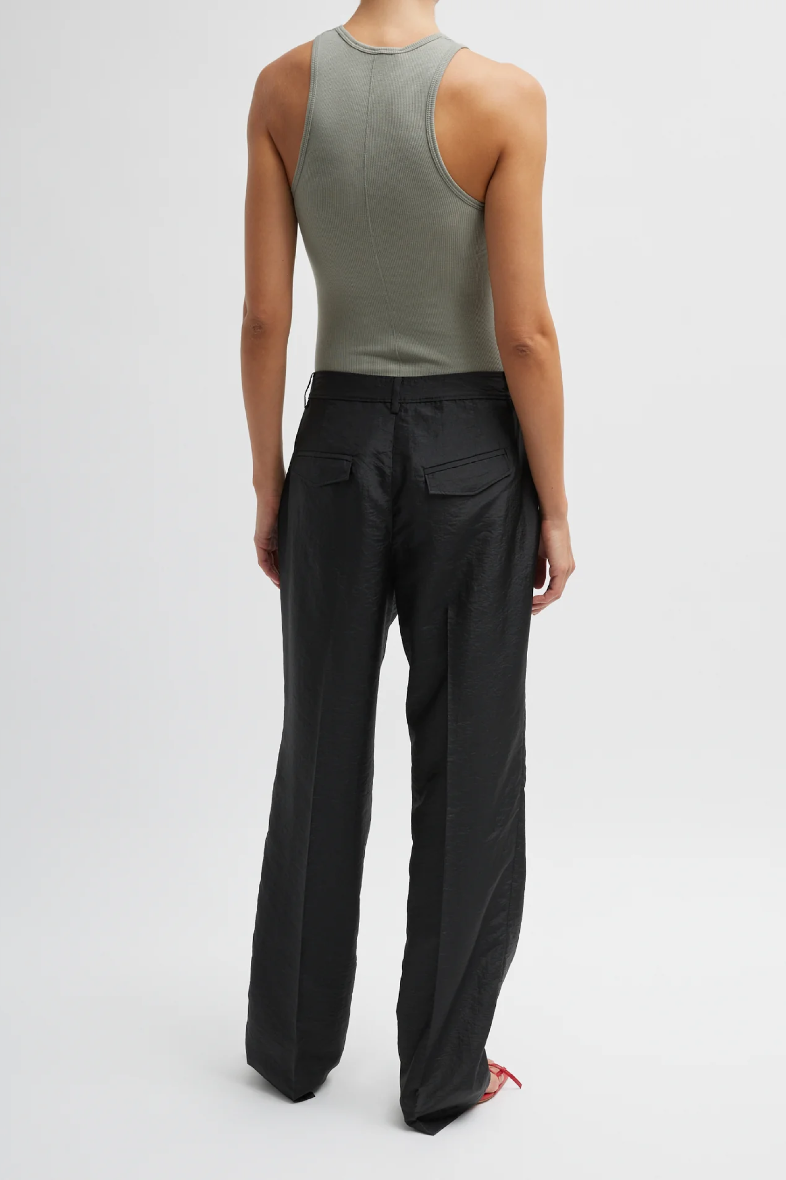 Circular Fine Rib T Tank - Pumice Grey