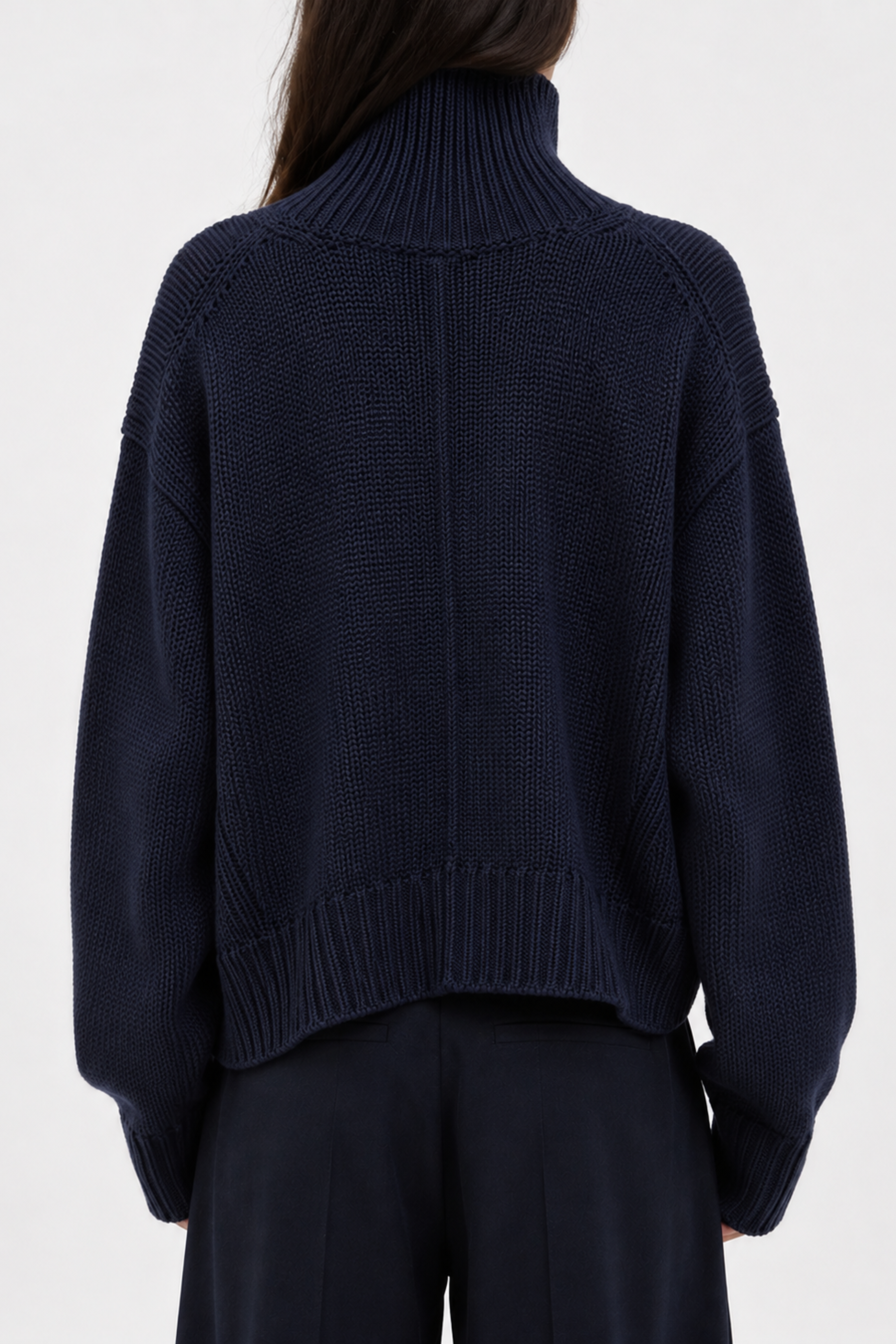 Cable wool turtleneck