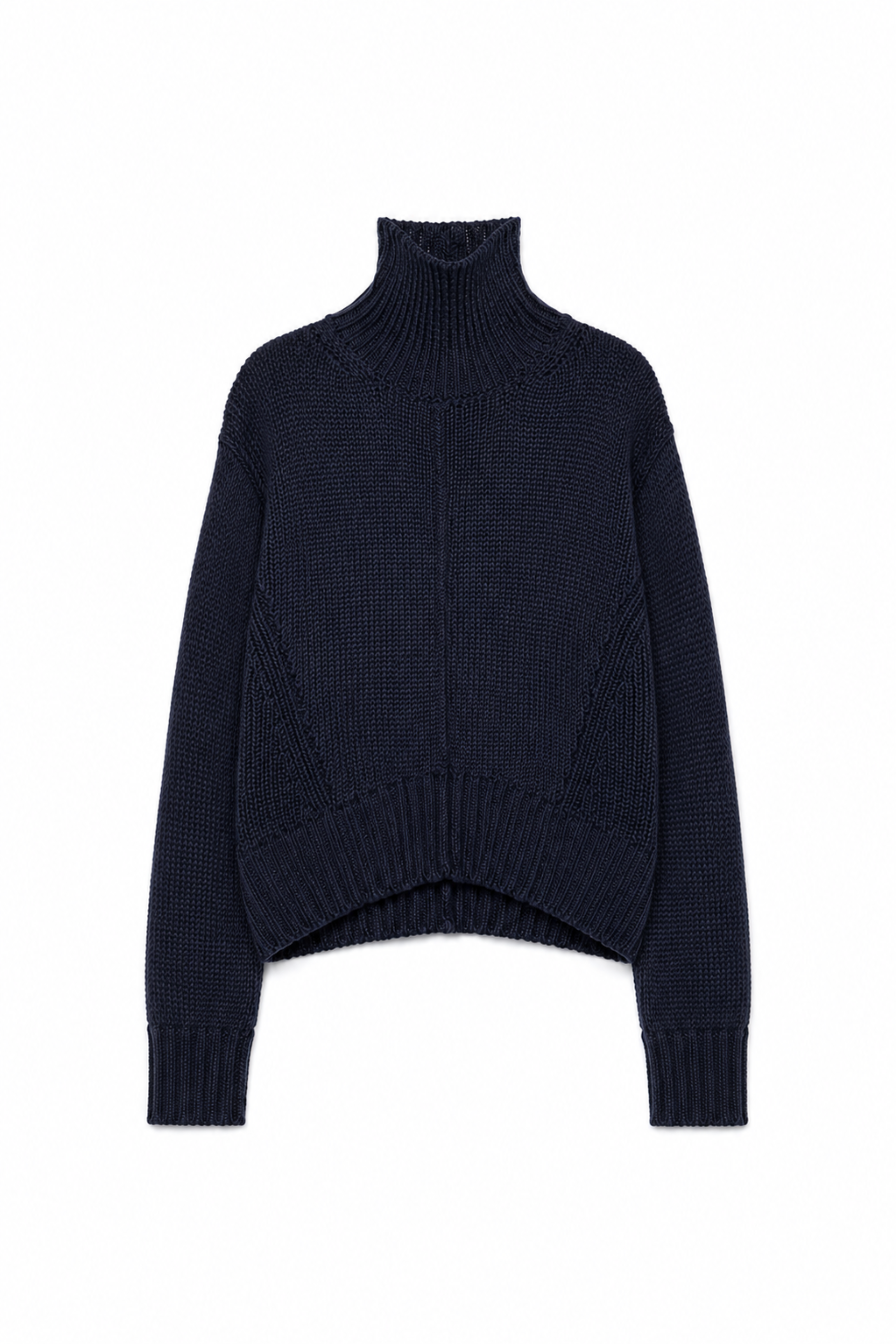 Cable wool turtleneck