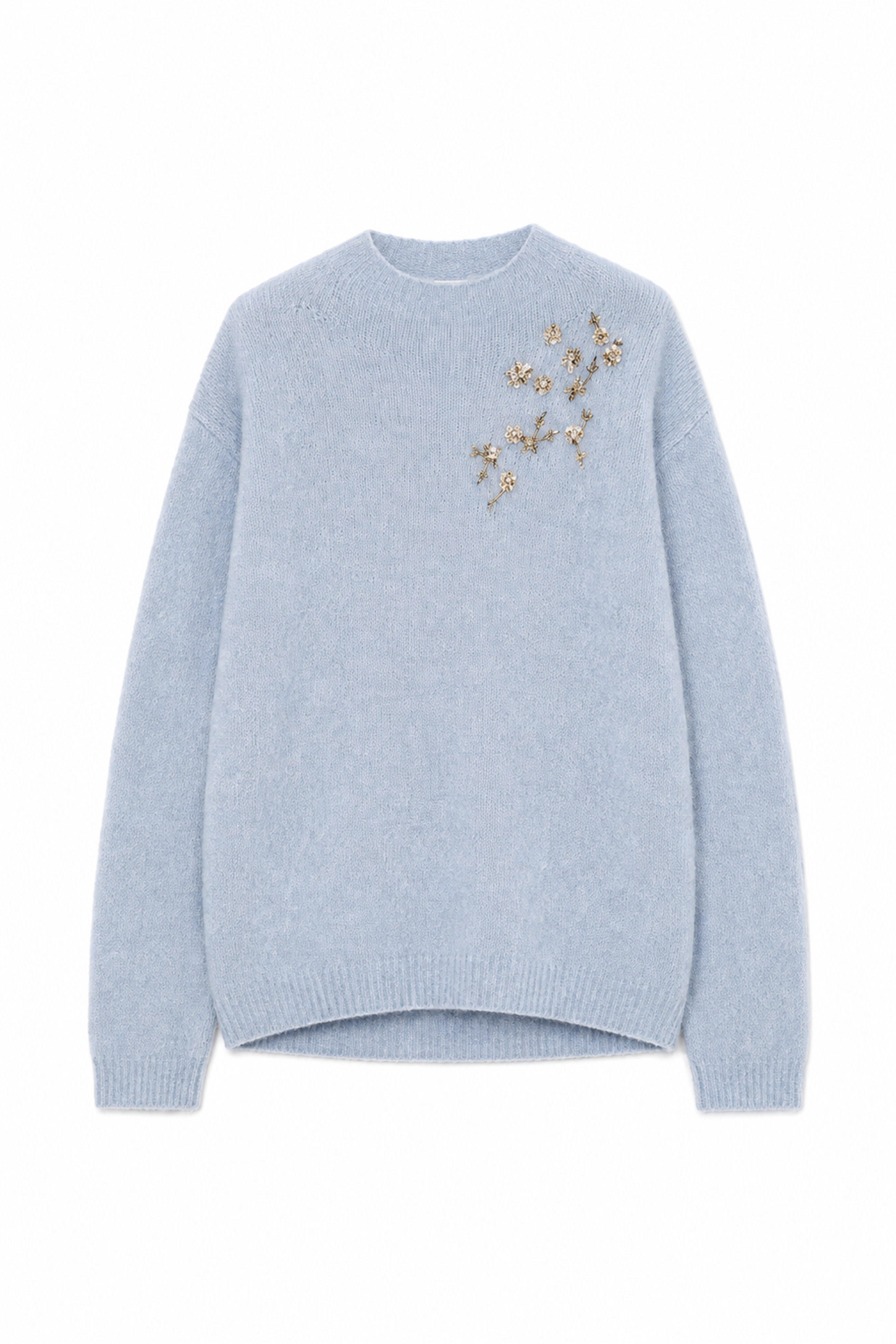 "Her Majesty" Embroidery Alpaca Sweater