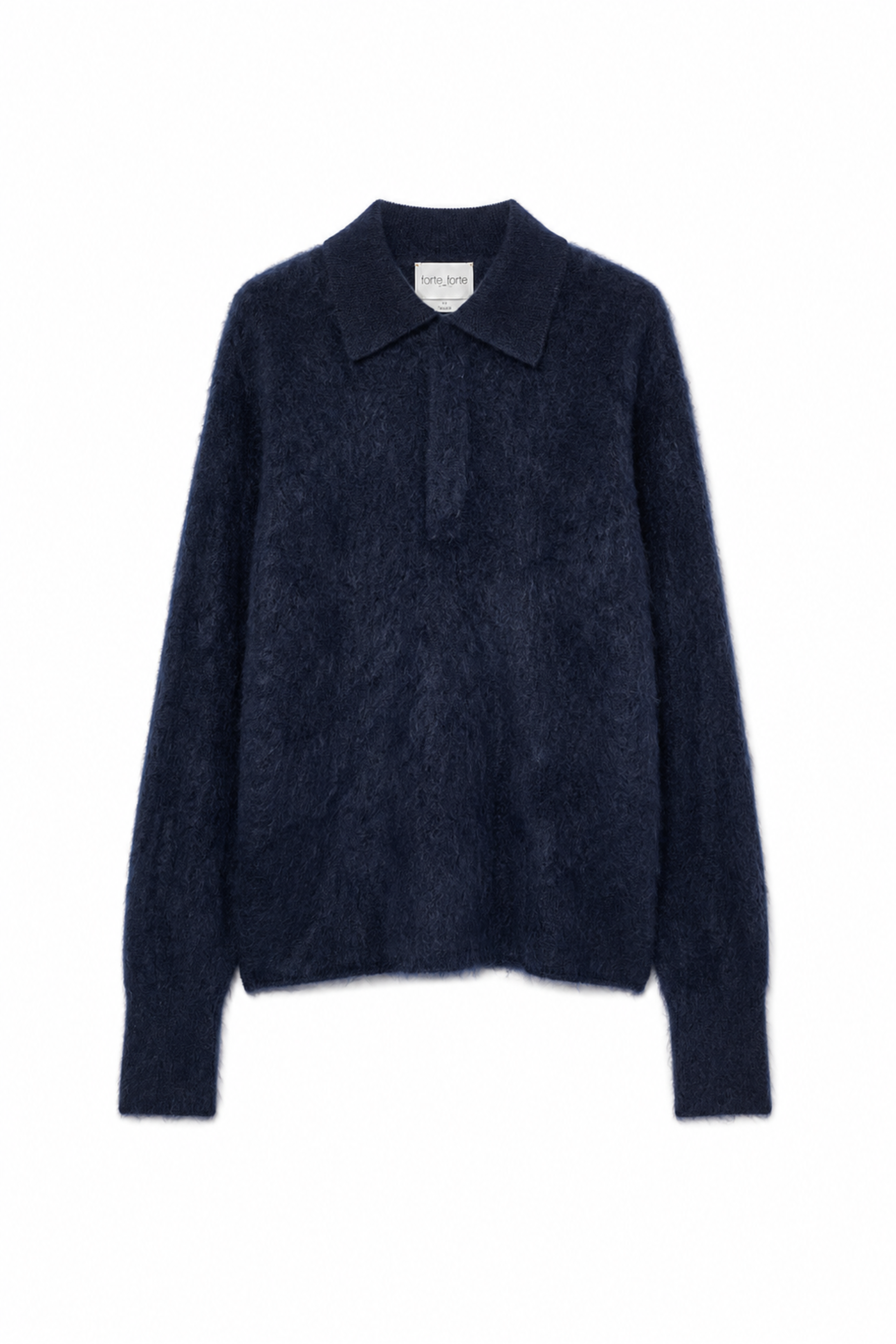 Gauzed Cashmere Polo Sweater