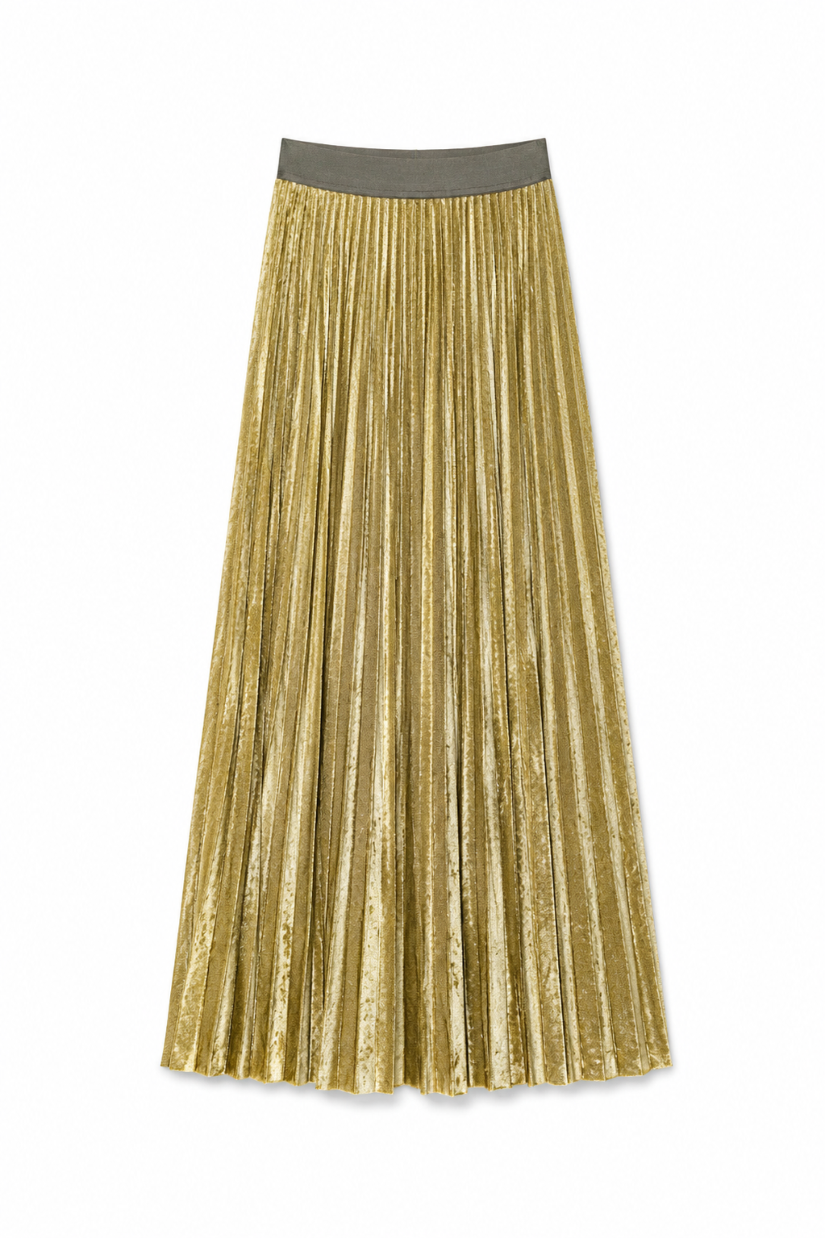 Soleil Plisse' Flocked Stretch Tulle Midi Skirt