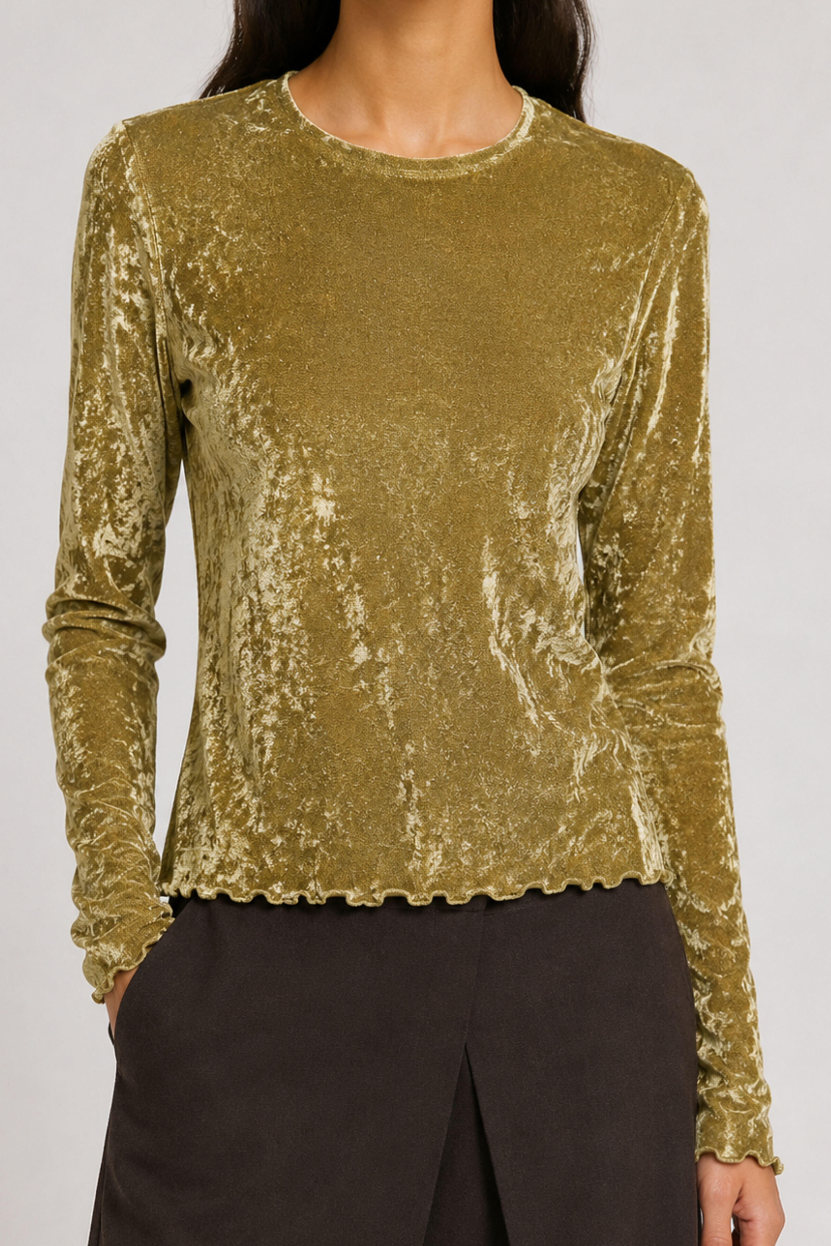 Flocked Stretch Tulle T-Shirt