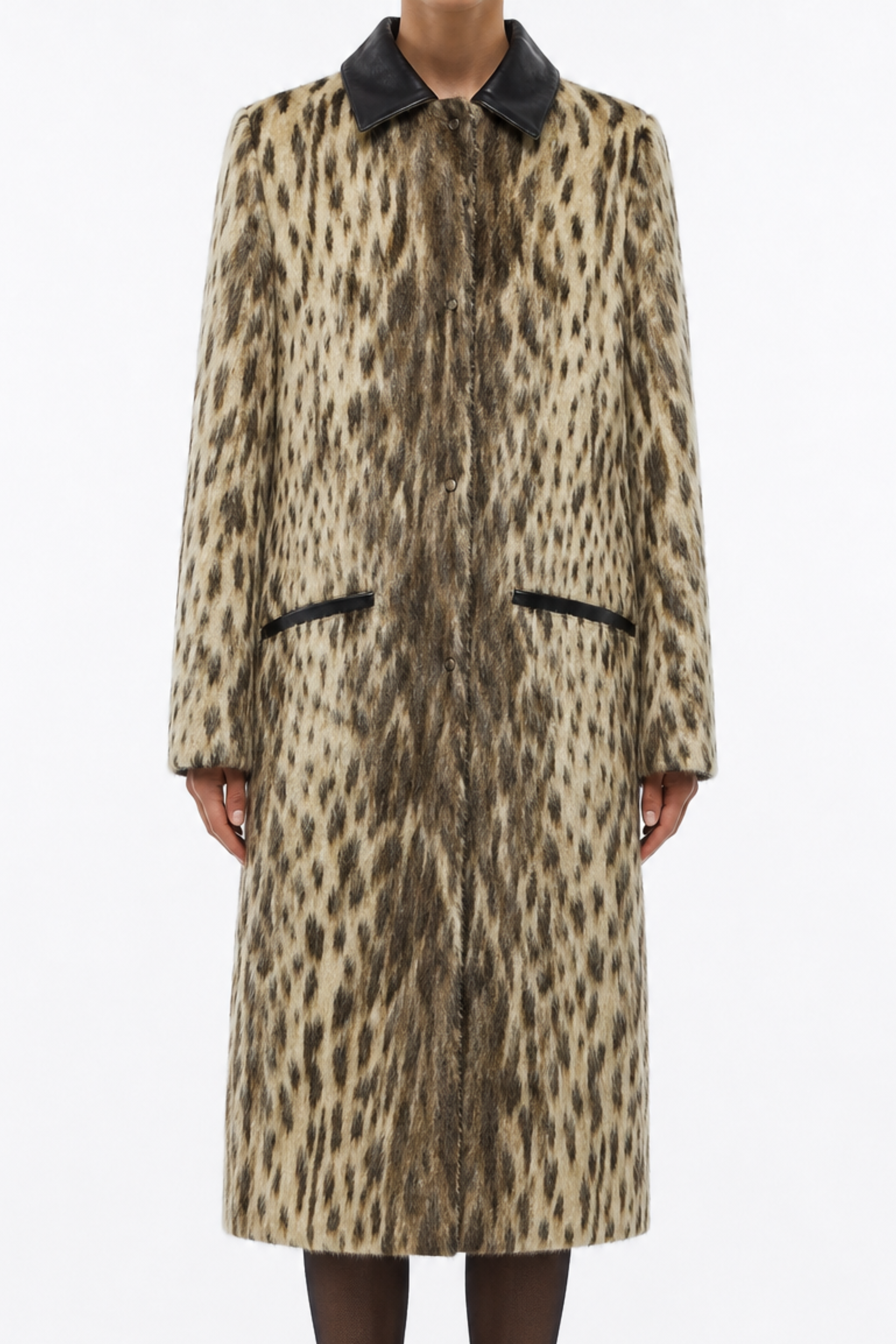 "Royal Leopard" Jacquard Long Coat