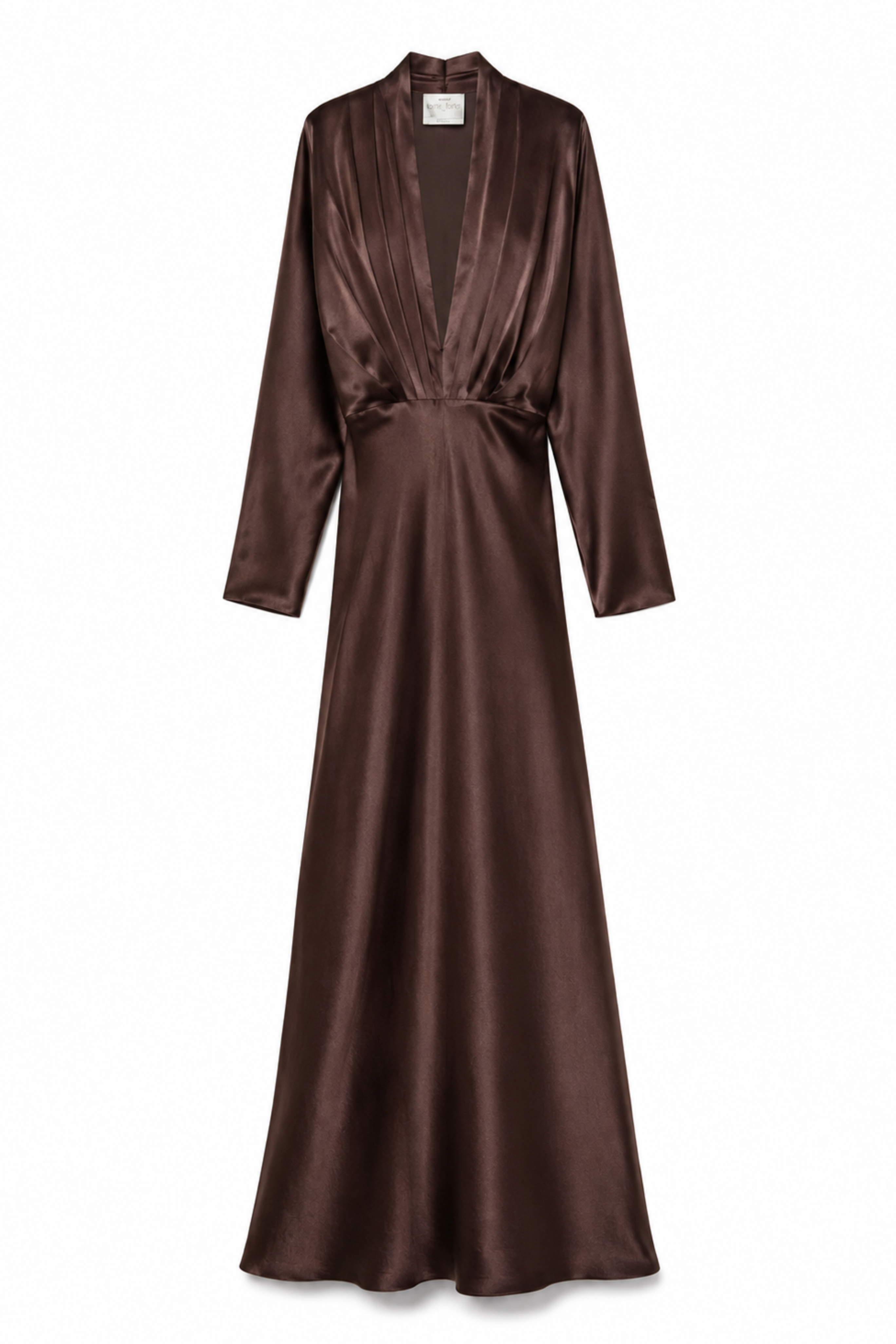 Silk Satin Deep V-Neck Dress