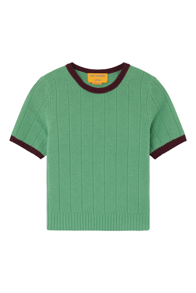 Rib Ringer Tee - Green
