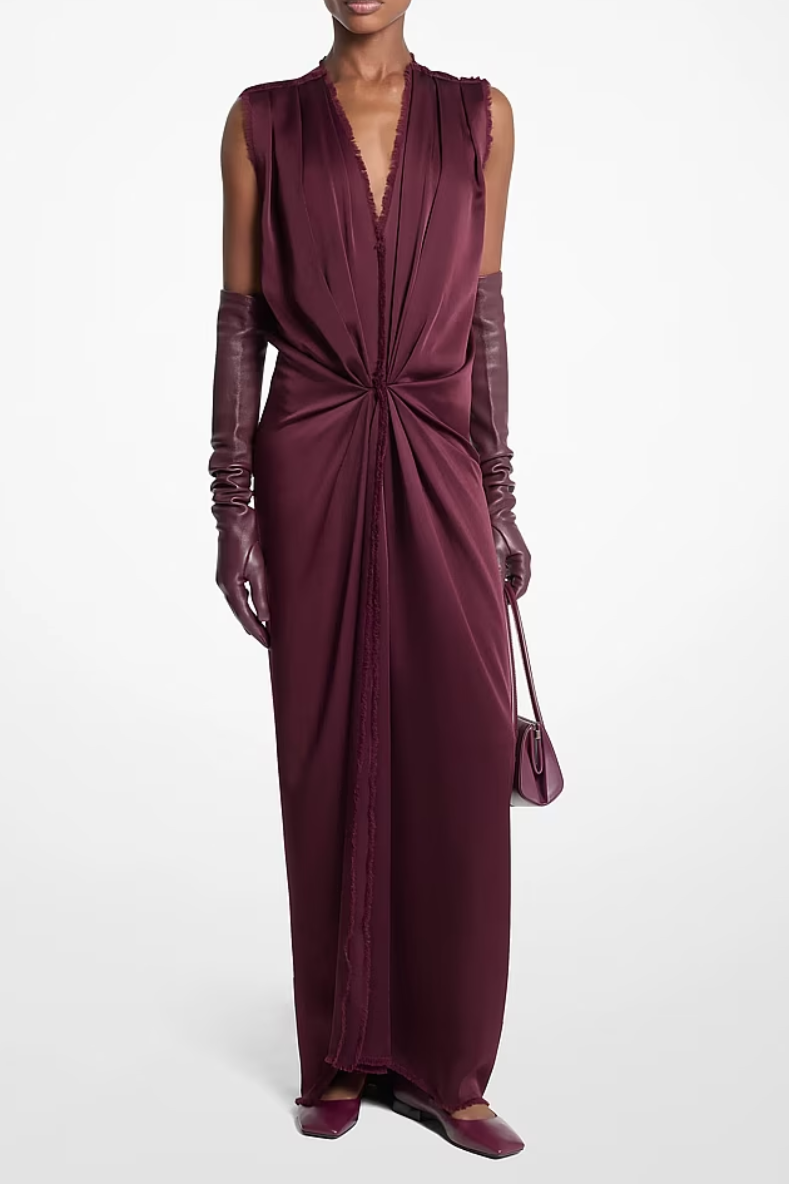 Draped Column Gown