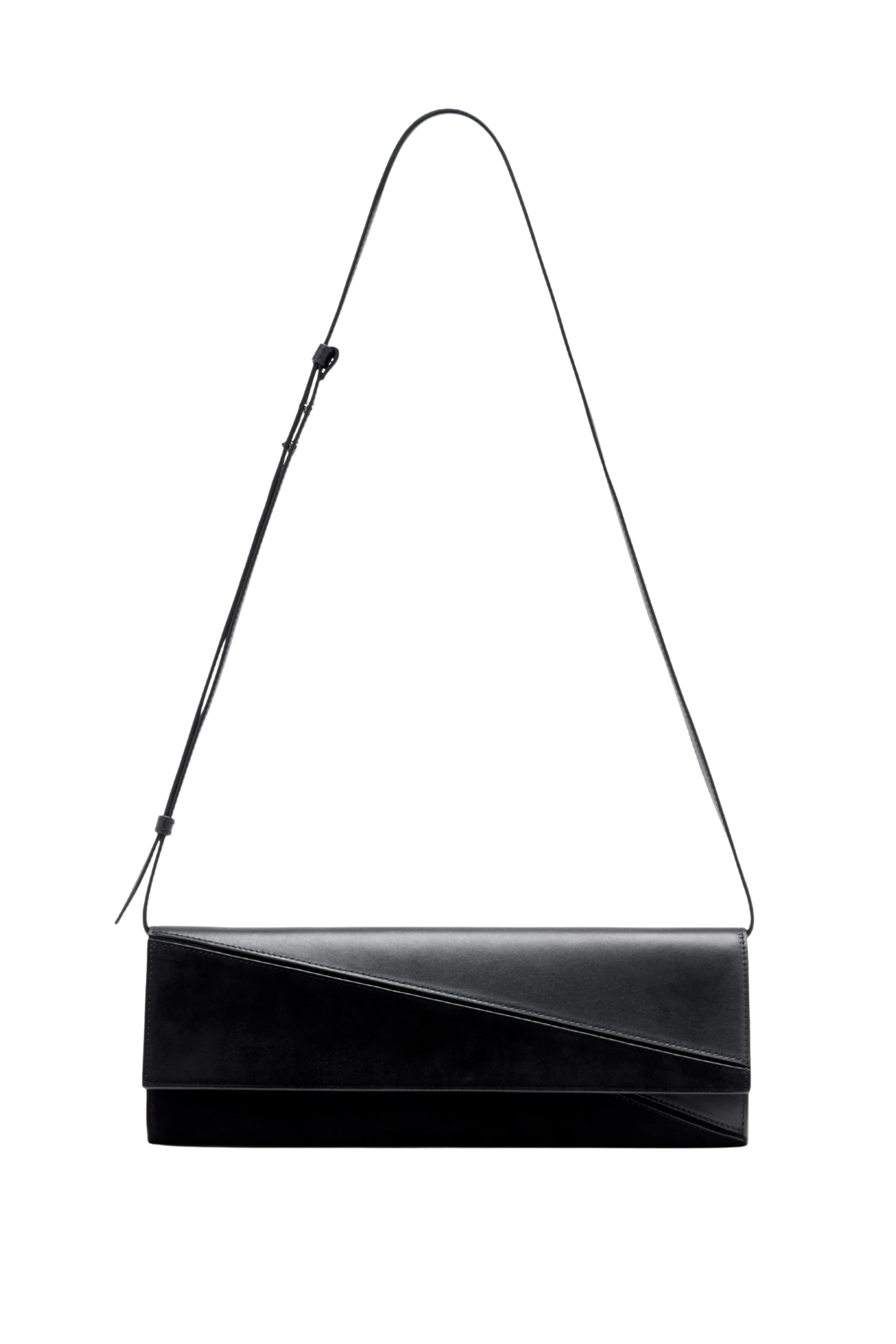 Hex Clutch in European Calf and Lux Suede
