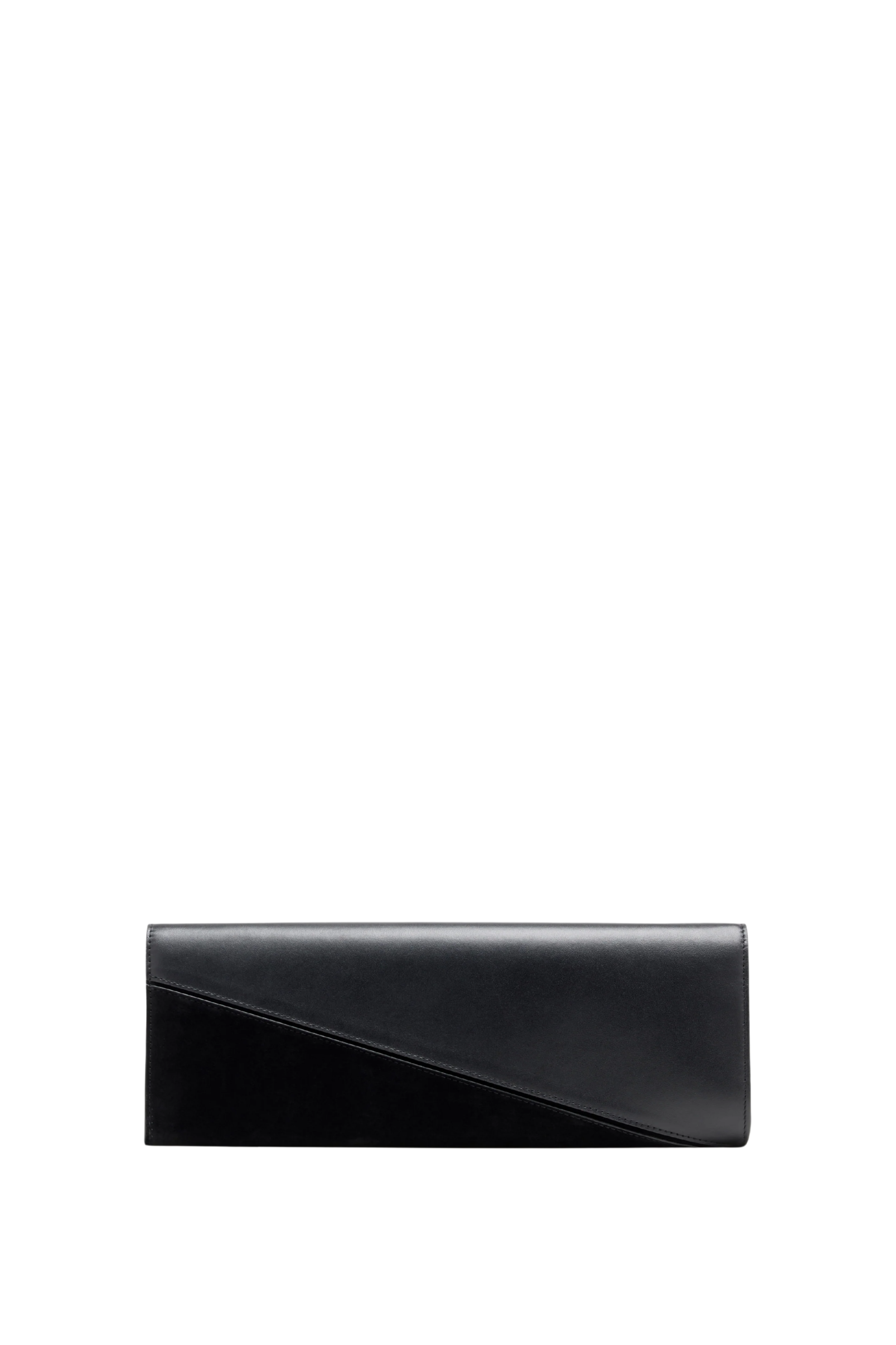 Hex Clutch in European Calf and Lux Suede