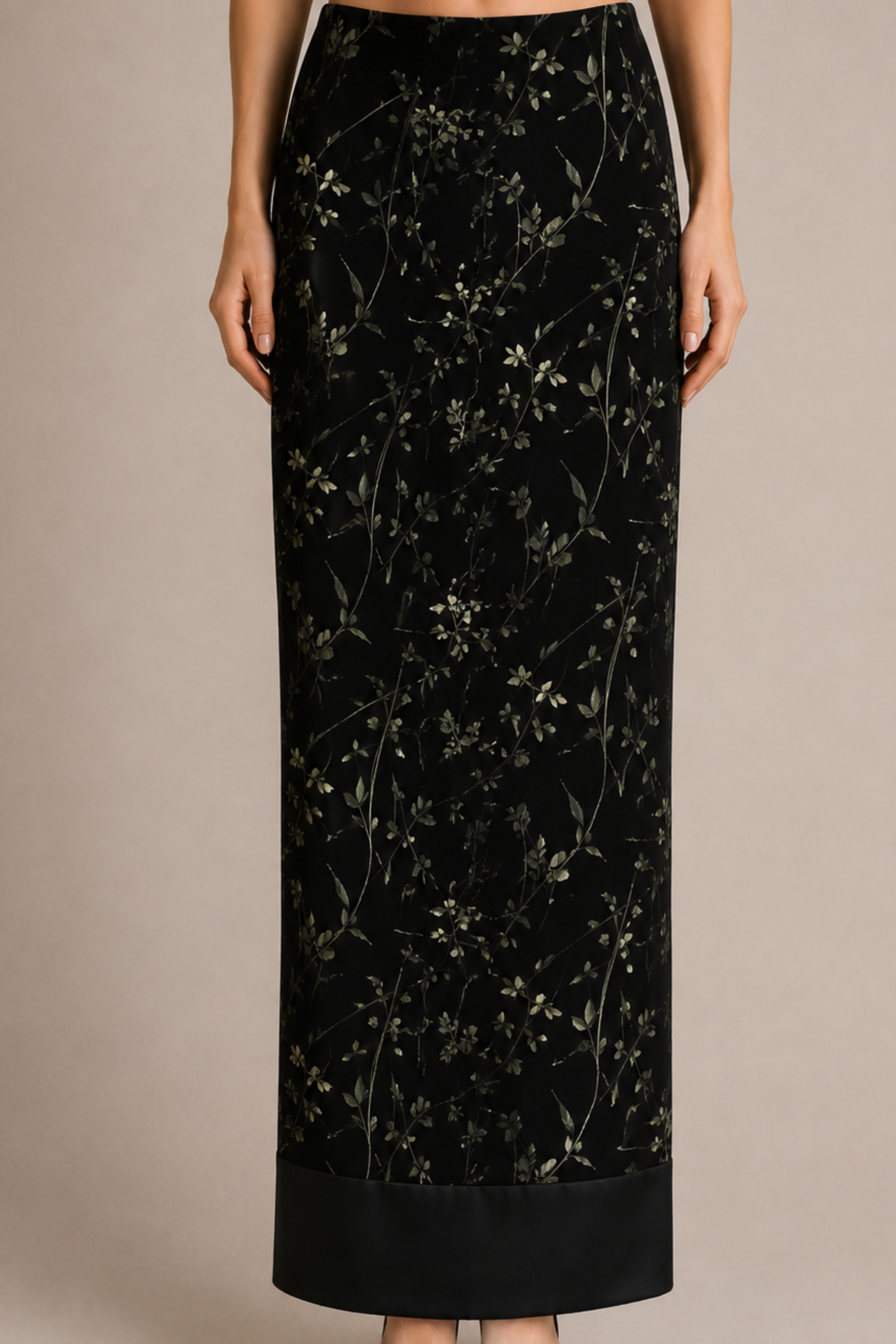 Anais Skirt in Printed Stretch Cady