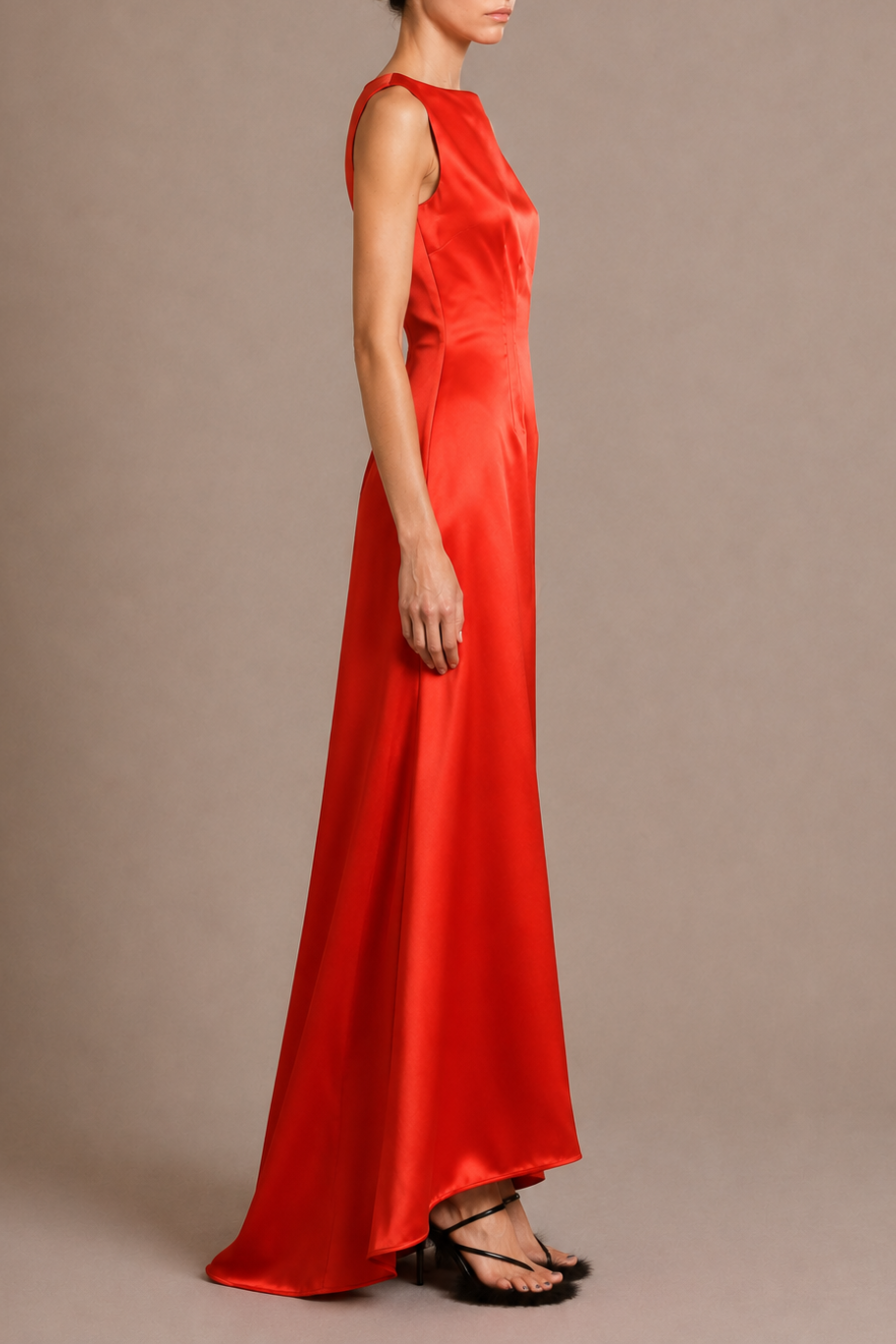 Isoria Dress in Solid Satin
