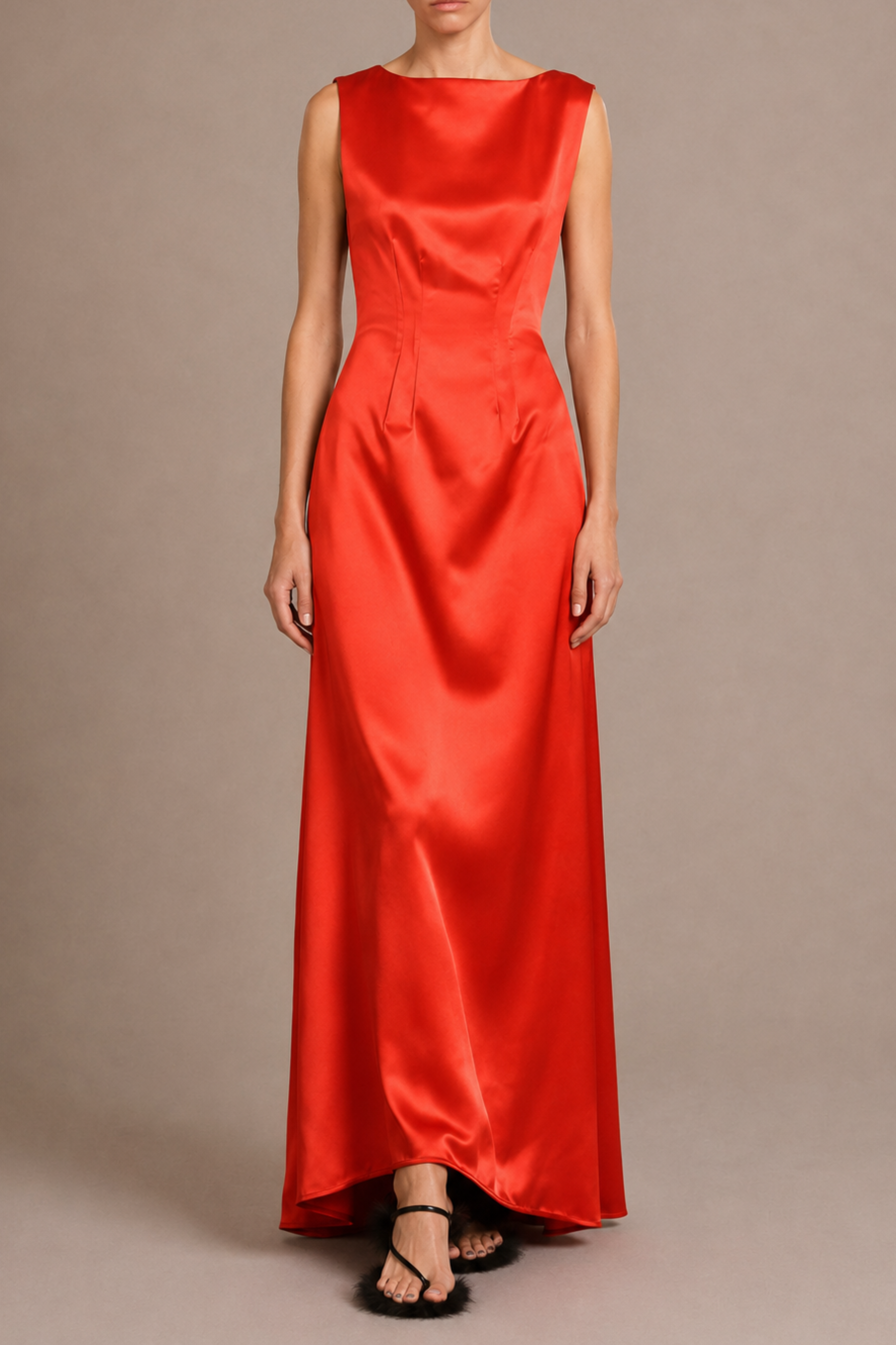 Isoria Dress in Solid Satin