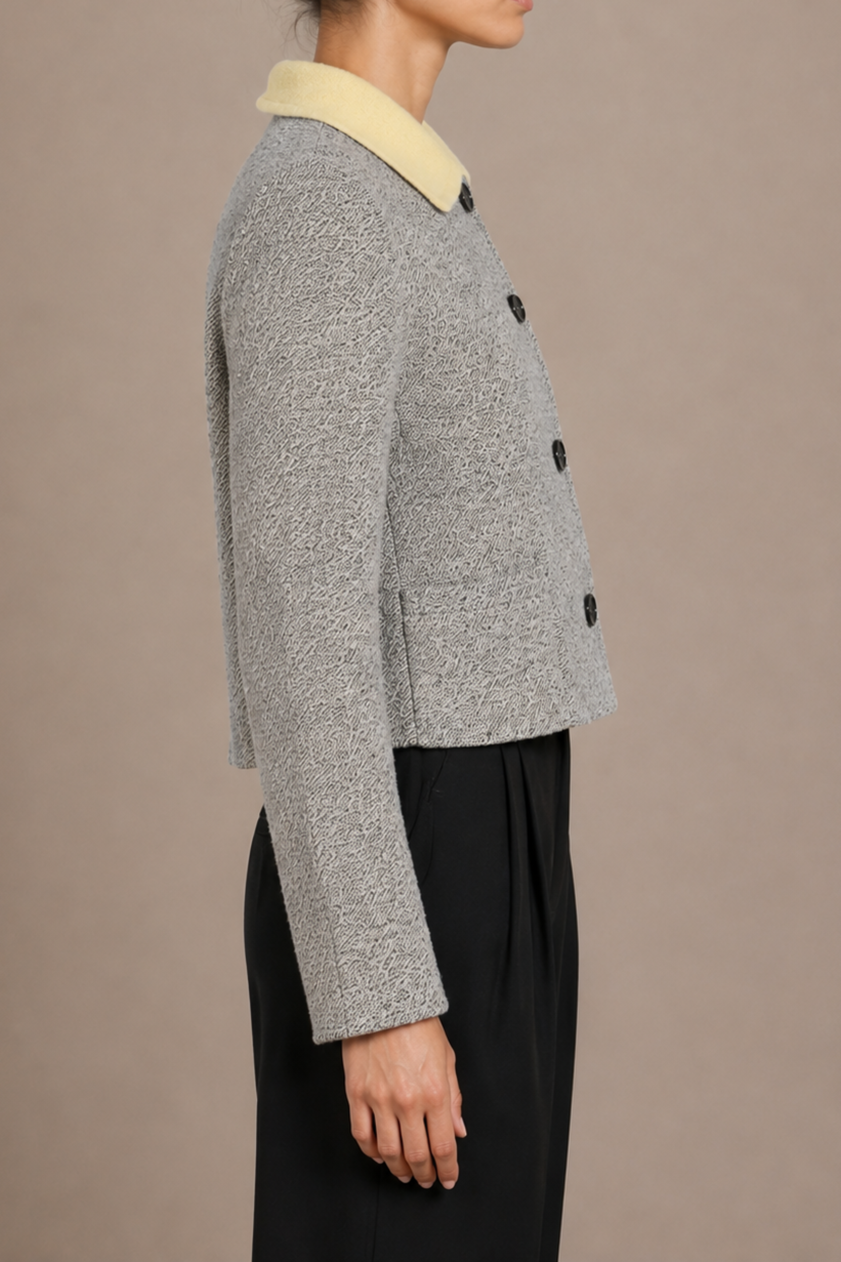 Gaelle Jacket in Double Face Melange Outerwear