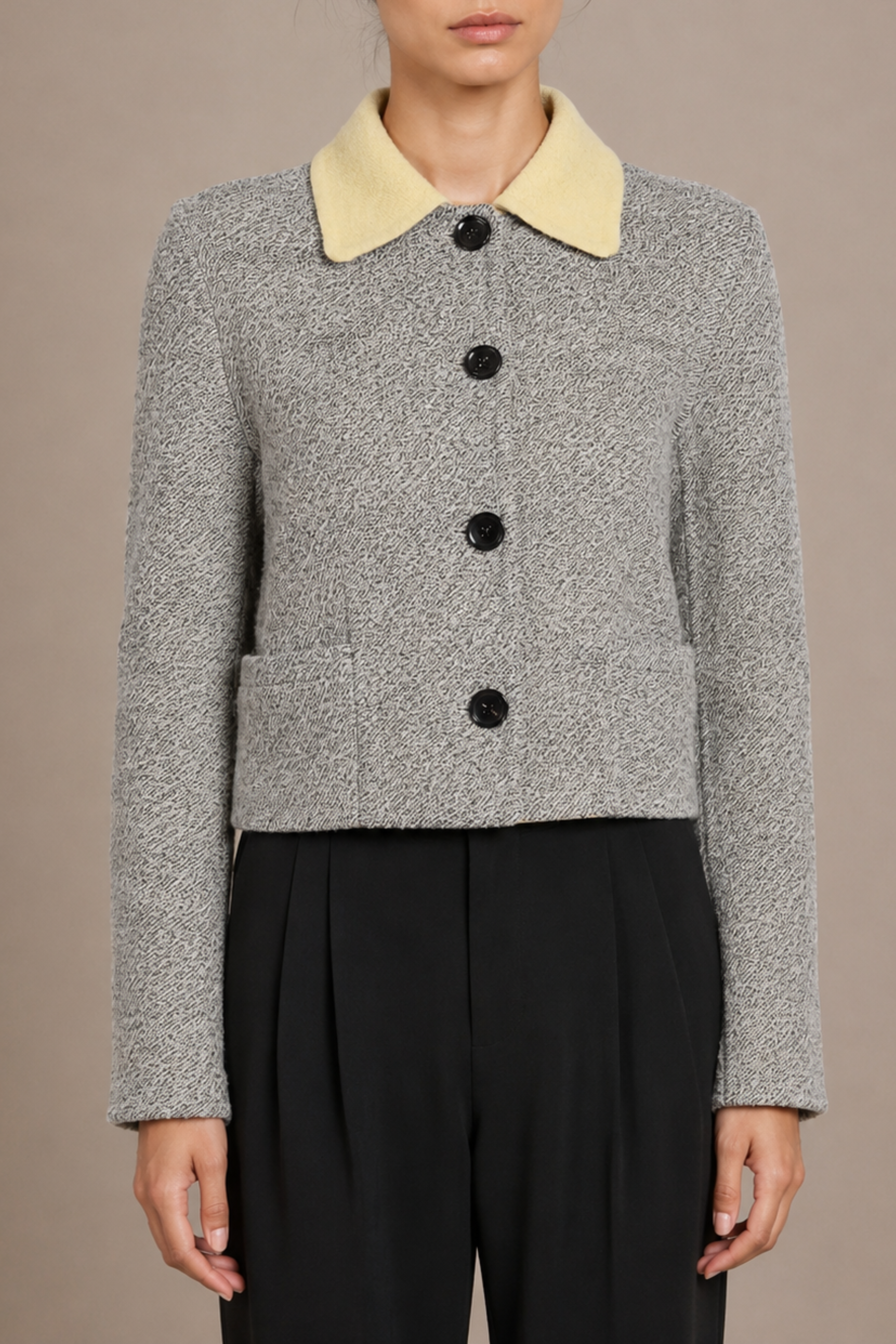 Gaelle Jacket in Double Face Melange Outerwear