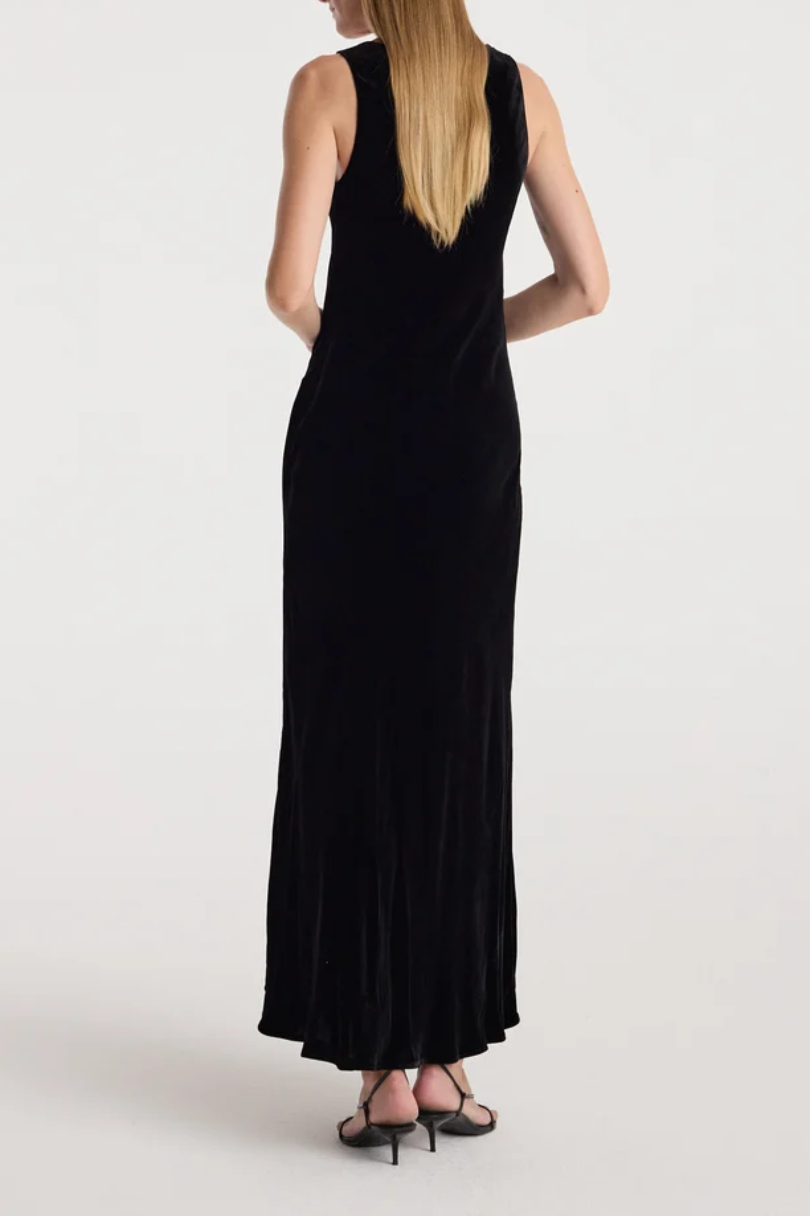 Scoop-Neck Velvet Dress