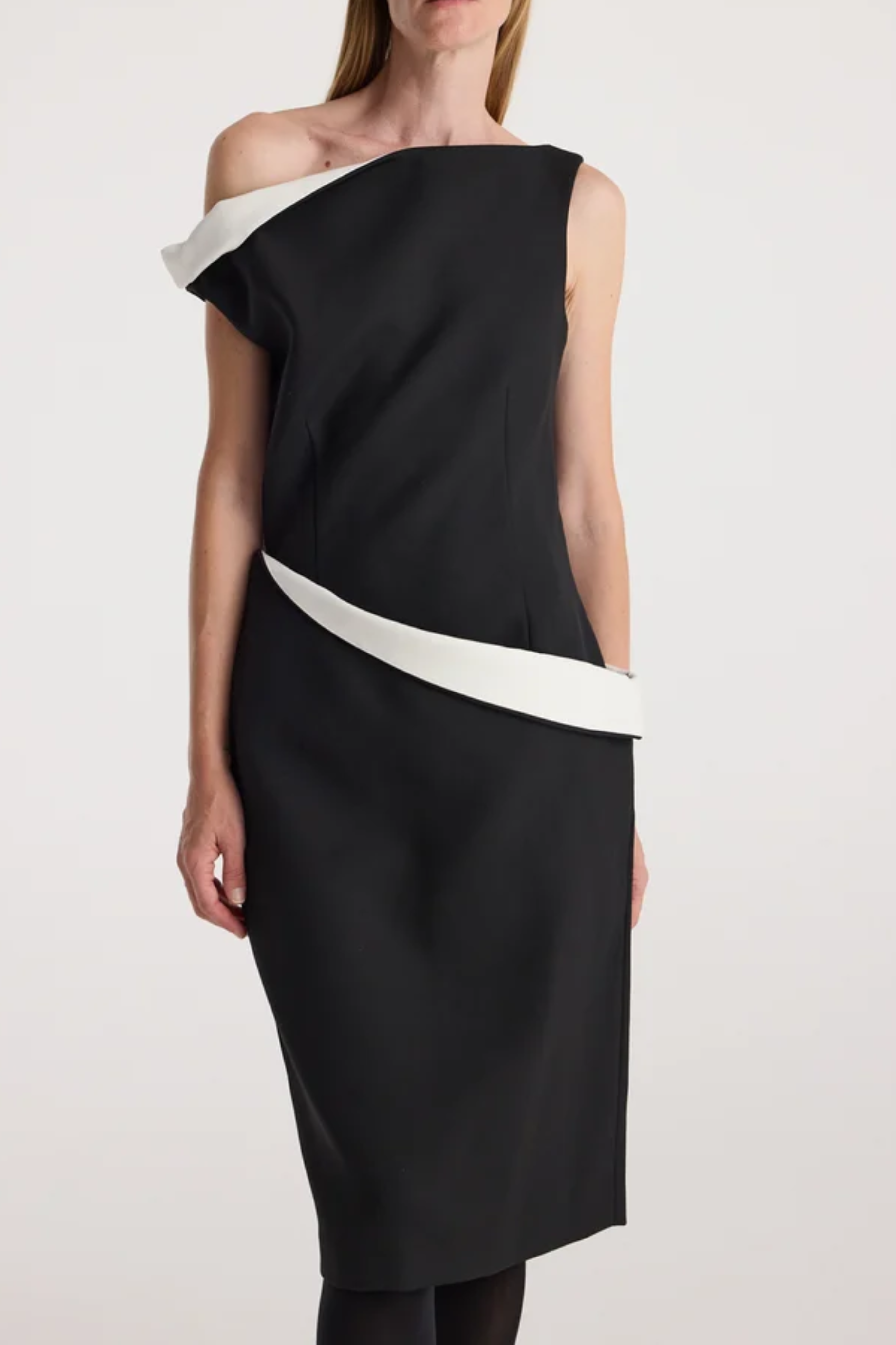 Sculptural Off Shoulder Dress