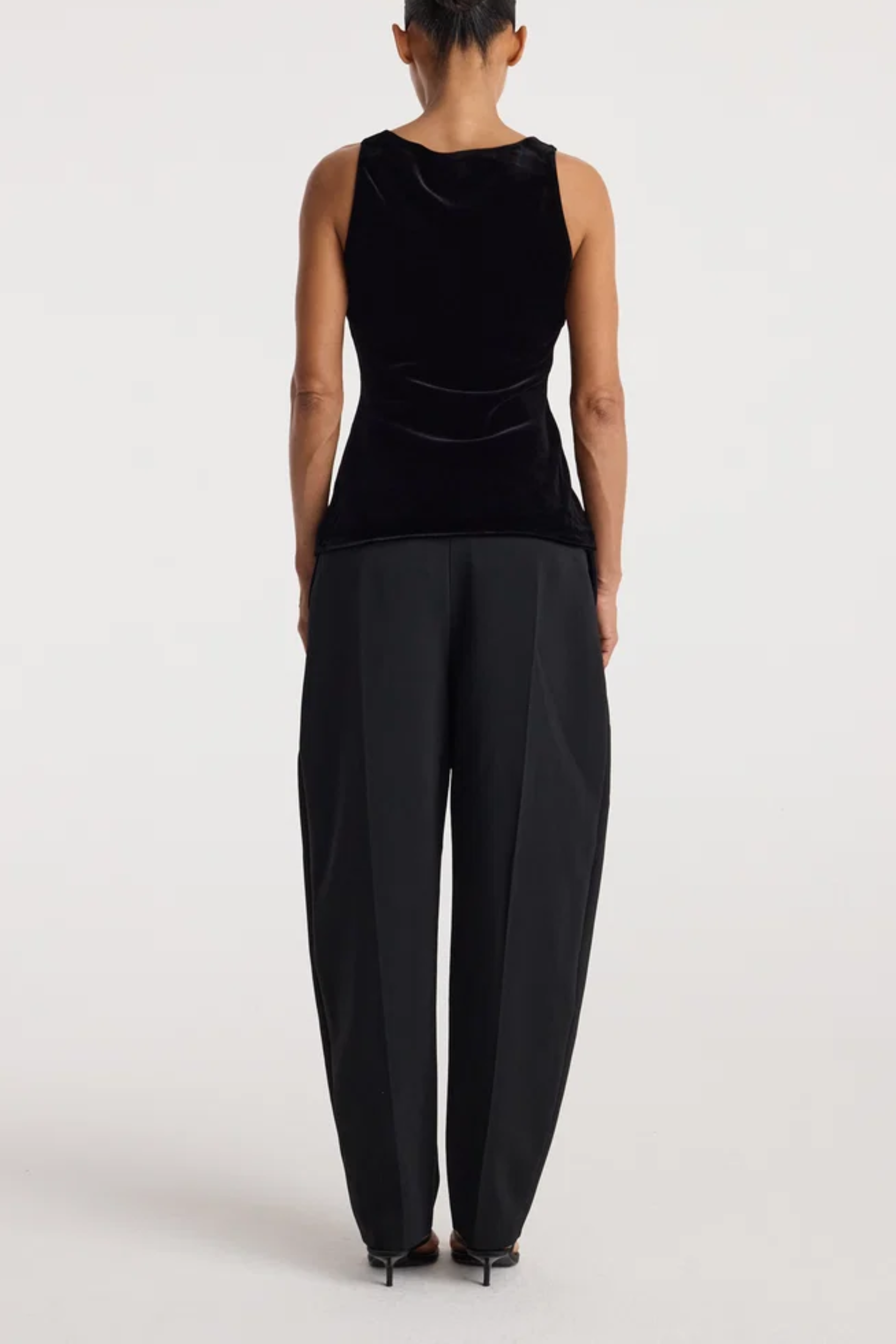 Scoop-Neck Silk Velvet Top