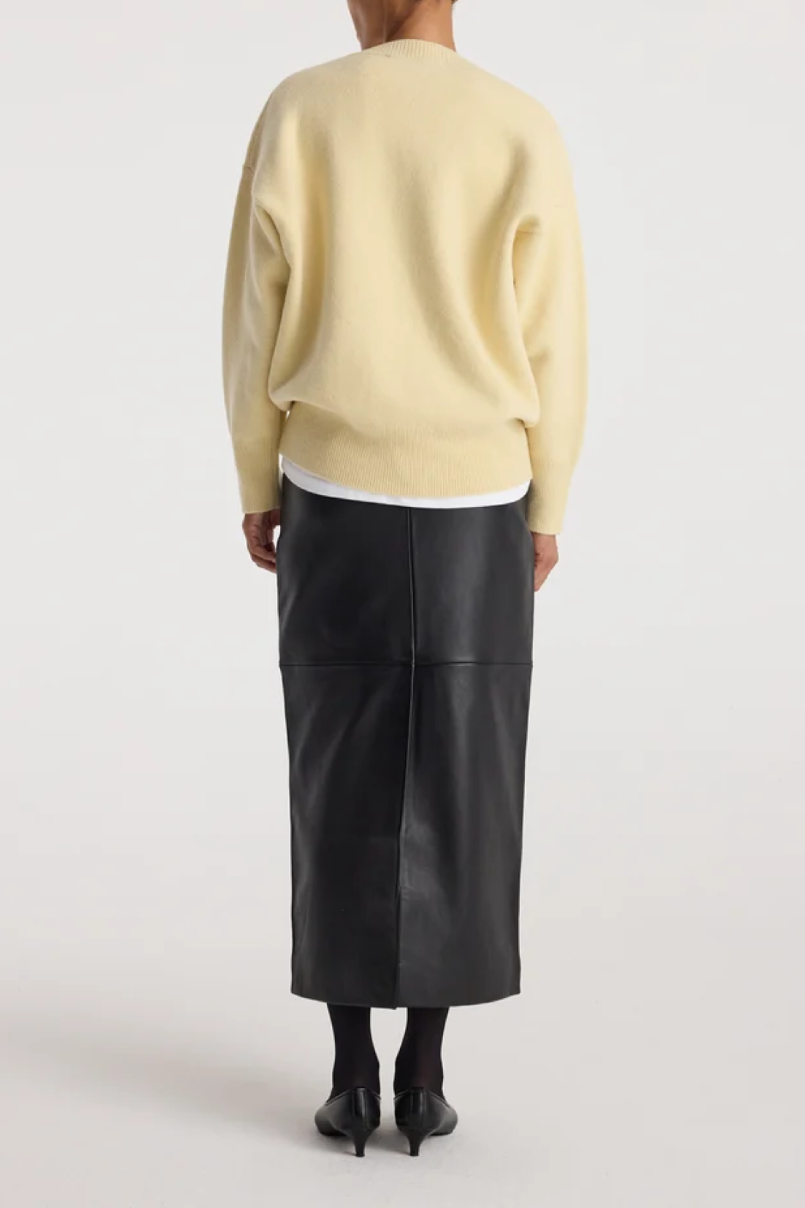 Elongated Leather Skirt