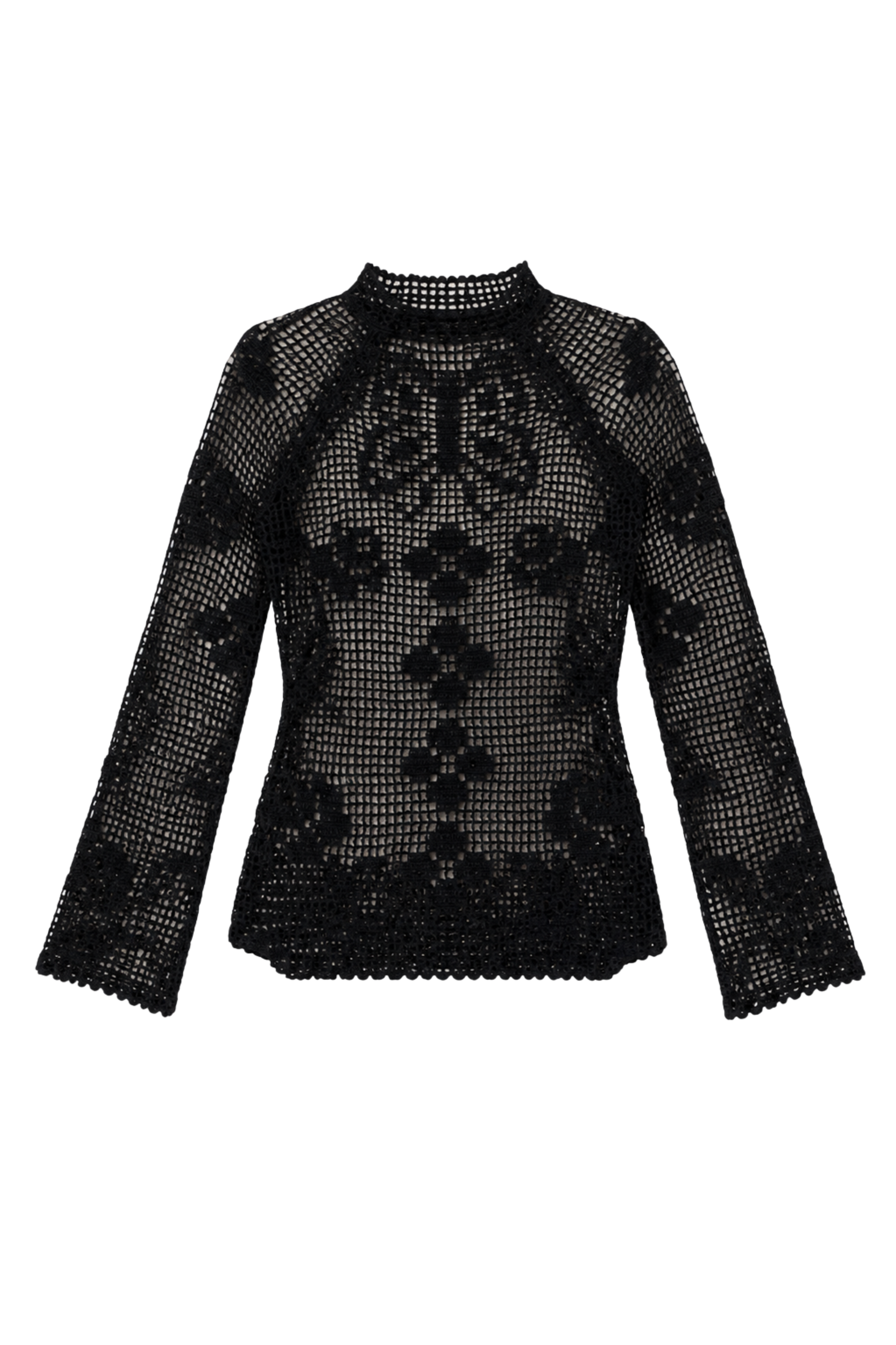 The Crochet Turtleneck Top